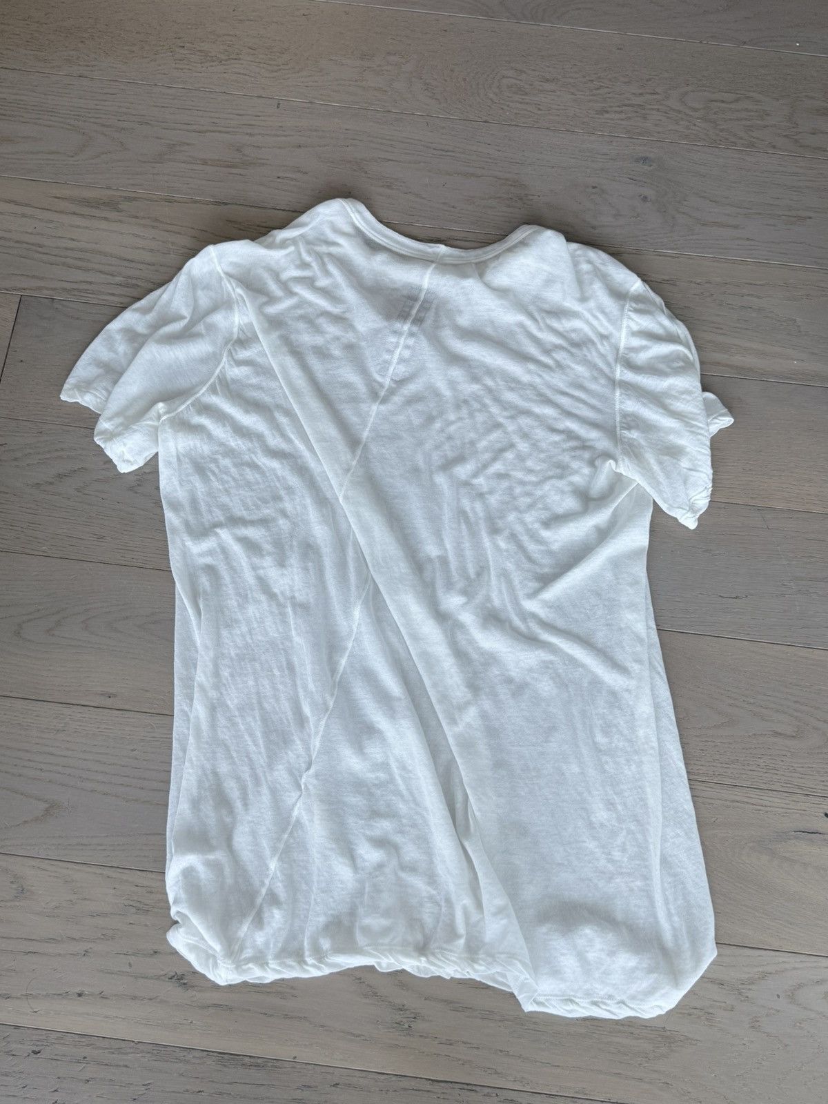 Rick Owens Fogachine ss2022 t shirt white asymmetric Size US S / EU 44-46 / 1 - 3 Thumbnail