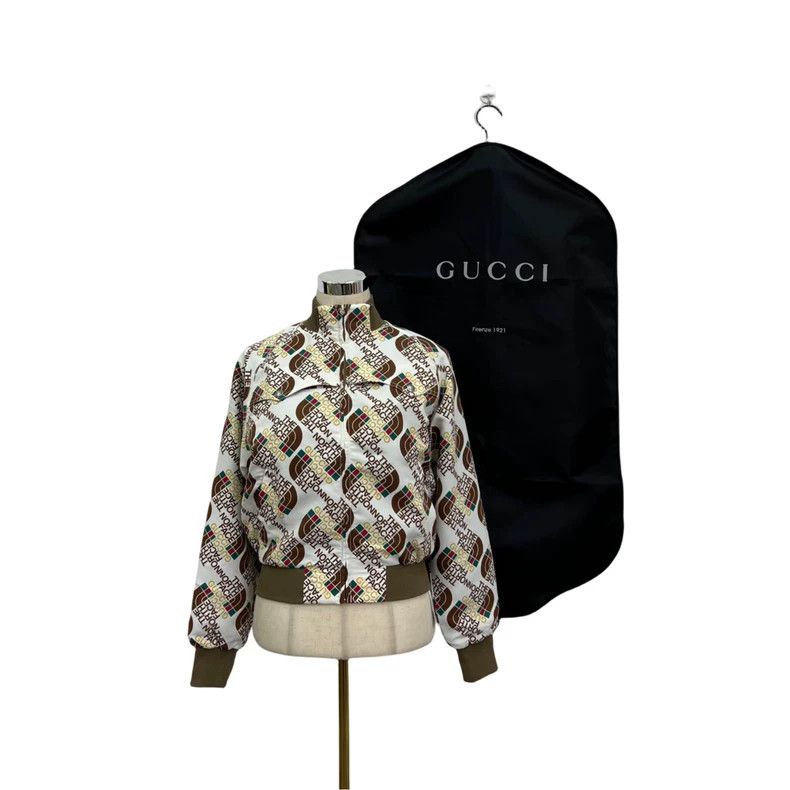 Gucci Gucci TFN North Co-branded Full Print Logo Zipper Jacket 25 Size US S / EU 44-46 / 1 - 1 Thumbnail