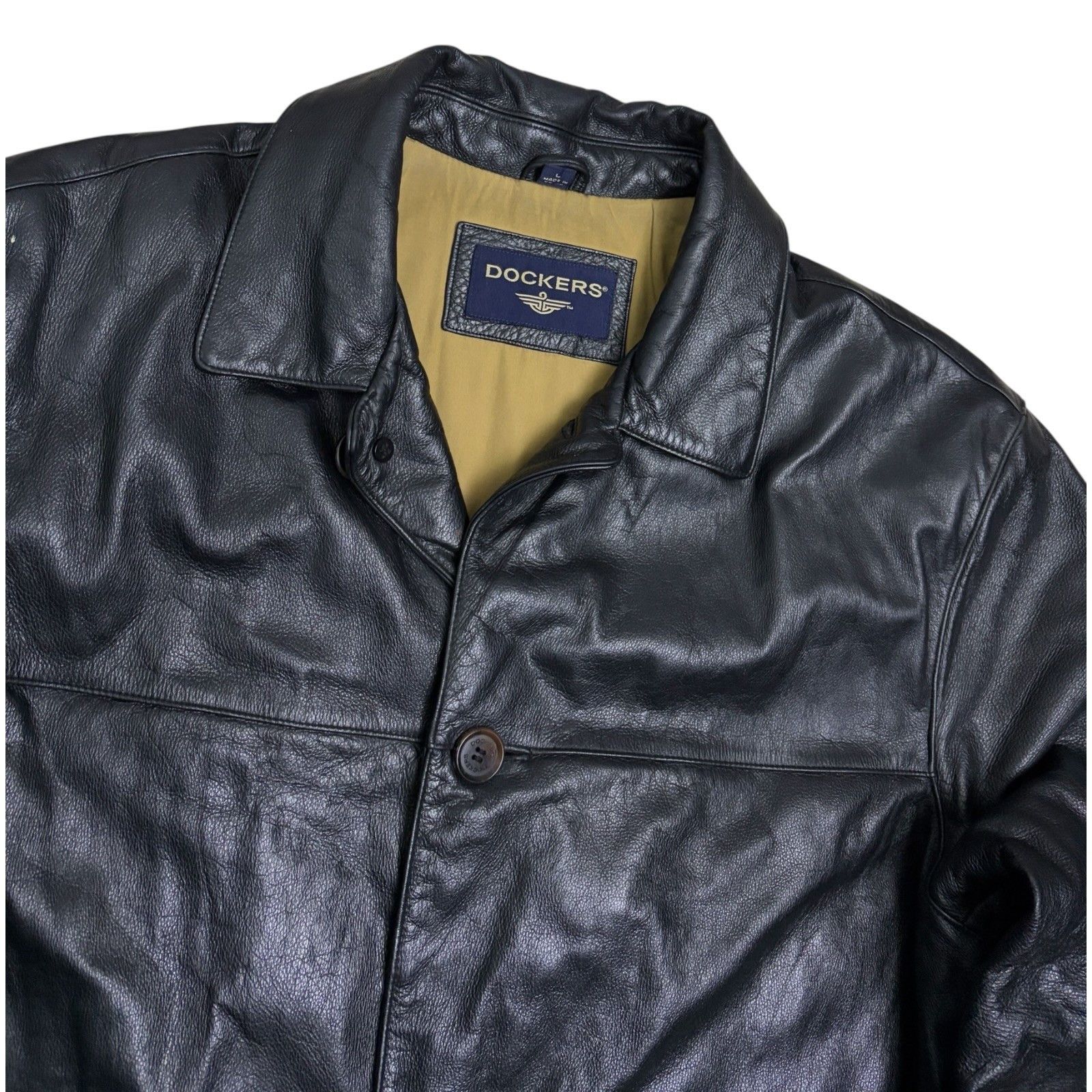 Dockers DOCKERS Cow Leather Vintage Heavy Winter Jacket Coat Large Size US L / EU 52-54 / 3 - 3 Thumbnail