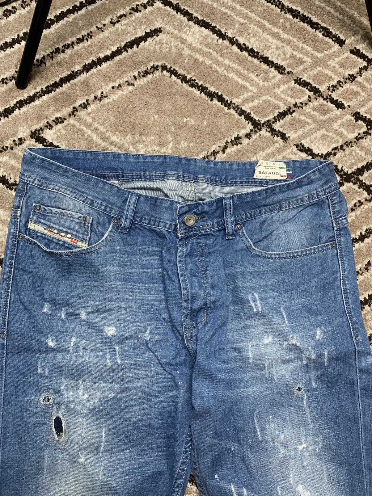 Diesel × Vintage Vintage Men's Diesel Distressed Denim Jeans Size US 36 / EU 52 - 9 Thumbnail