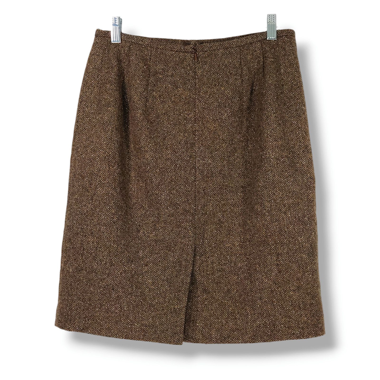 Other EUC VTG Talbots Italian Wool Silk Blend Skirt Sz. 10 Brown Size 30" / US 8 / IT 44 - 2 Thumbnail