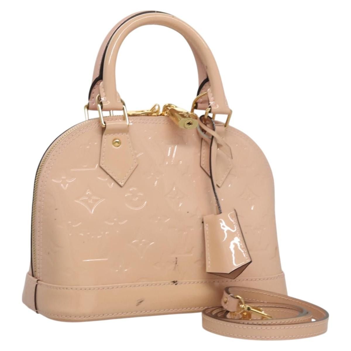 Louis Vuitton LOUIS VUITTON Vernis Alma BB Hand Bag Pink Rose Valerine Size ONE SIZE - 1 Thumbnail