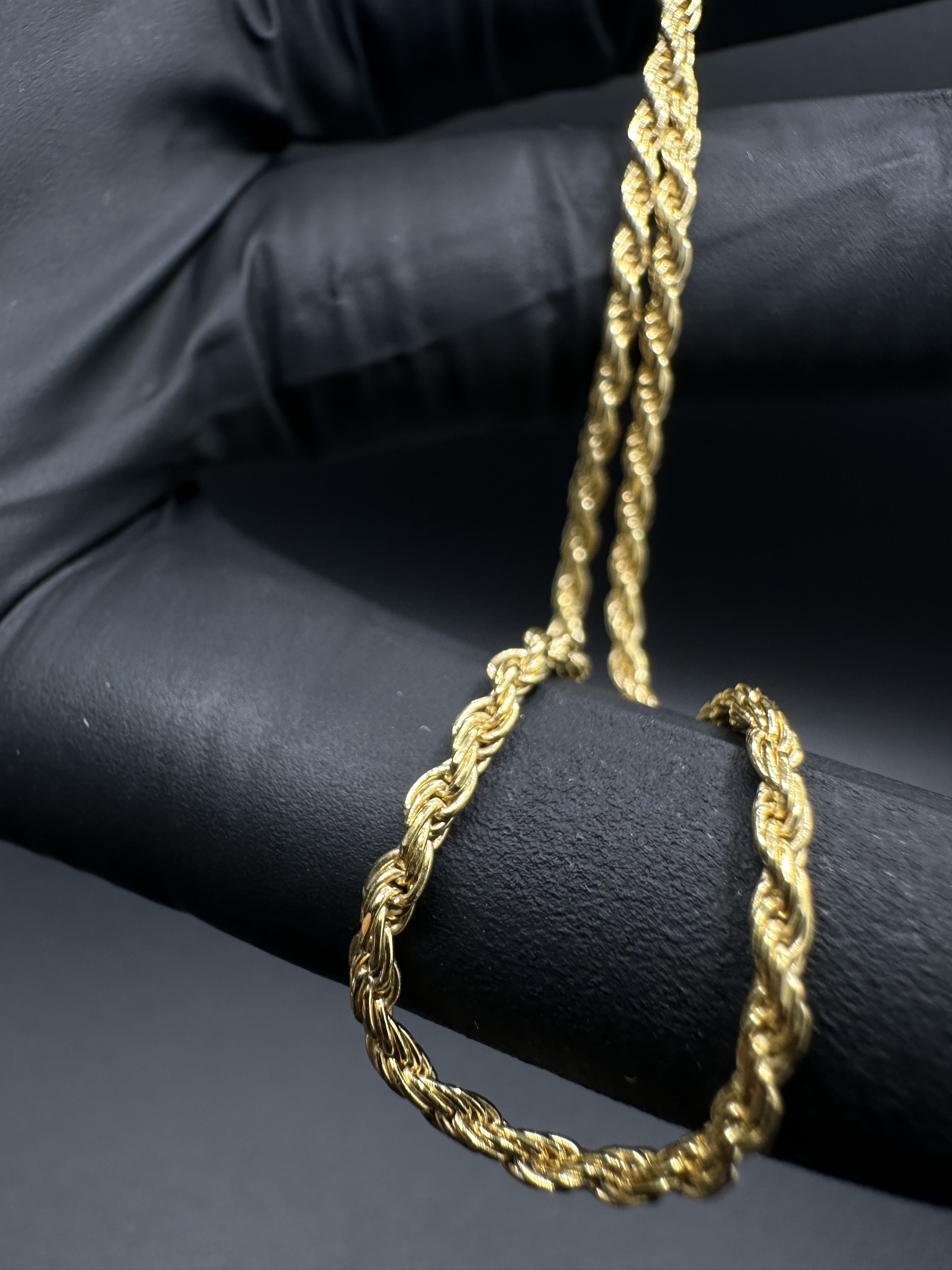 Jewelry 14KT GOLD OVER STERLING SILVER 925 DIAMOND CUT ROPE Size ONE SIZE - 2 Thumbnail