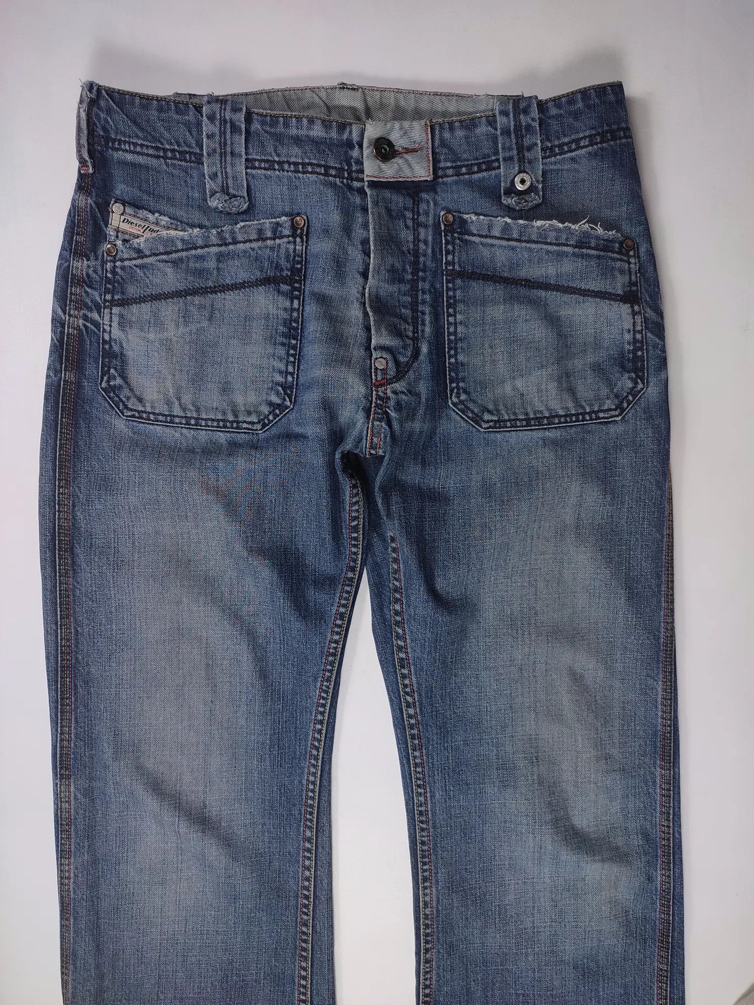 Diesel × Vintage Diesel Moorix Washed Straight Damaged Denim Pants Size US 30 / EU 46 - 6 Thumbnail