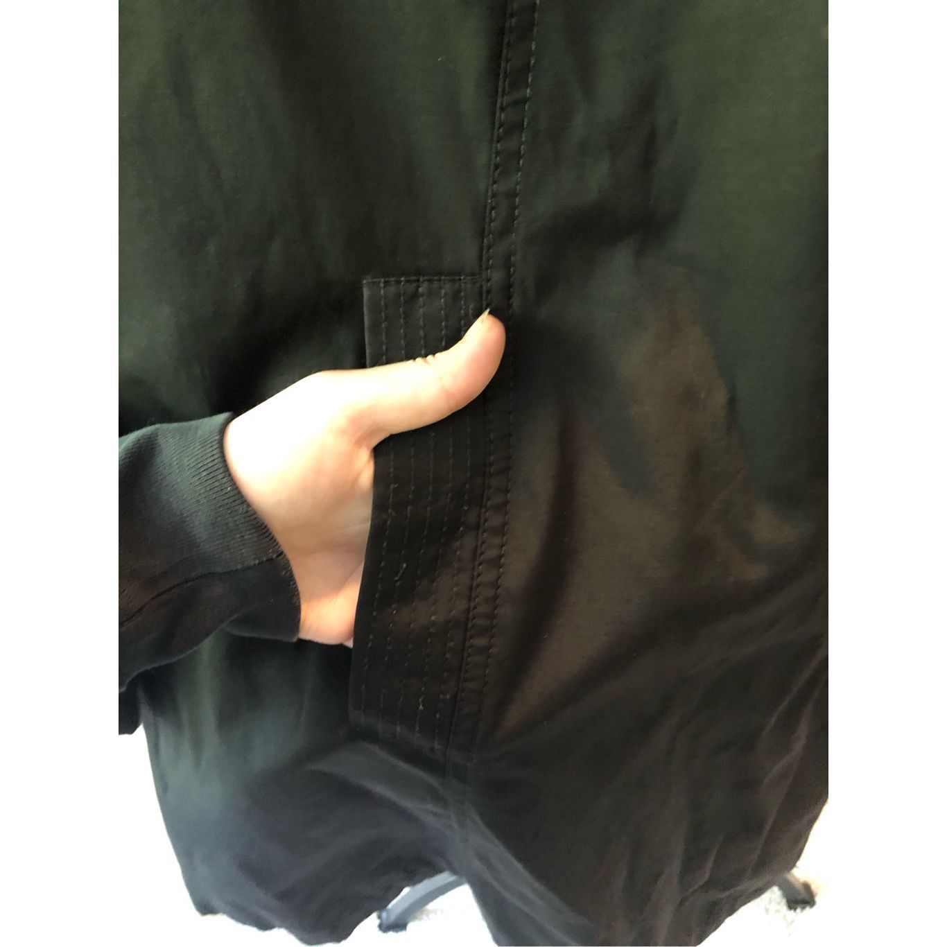 DKNY DKNY Women’s Classic Black Collared Button Up Rain Coat Tren Size XL / US 12-14 / IT 48-50 - 4 Thumbnail