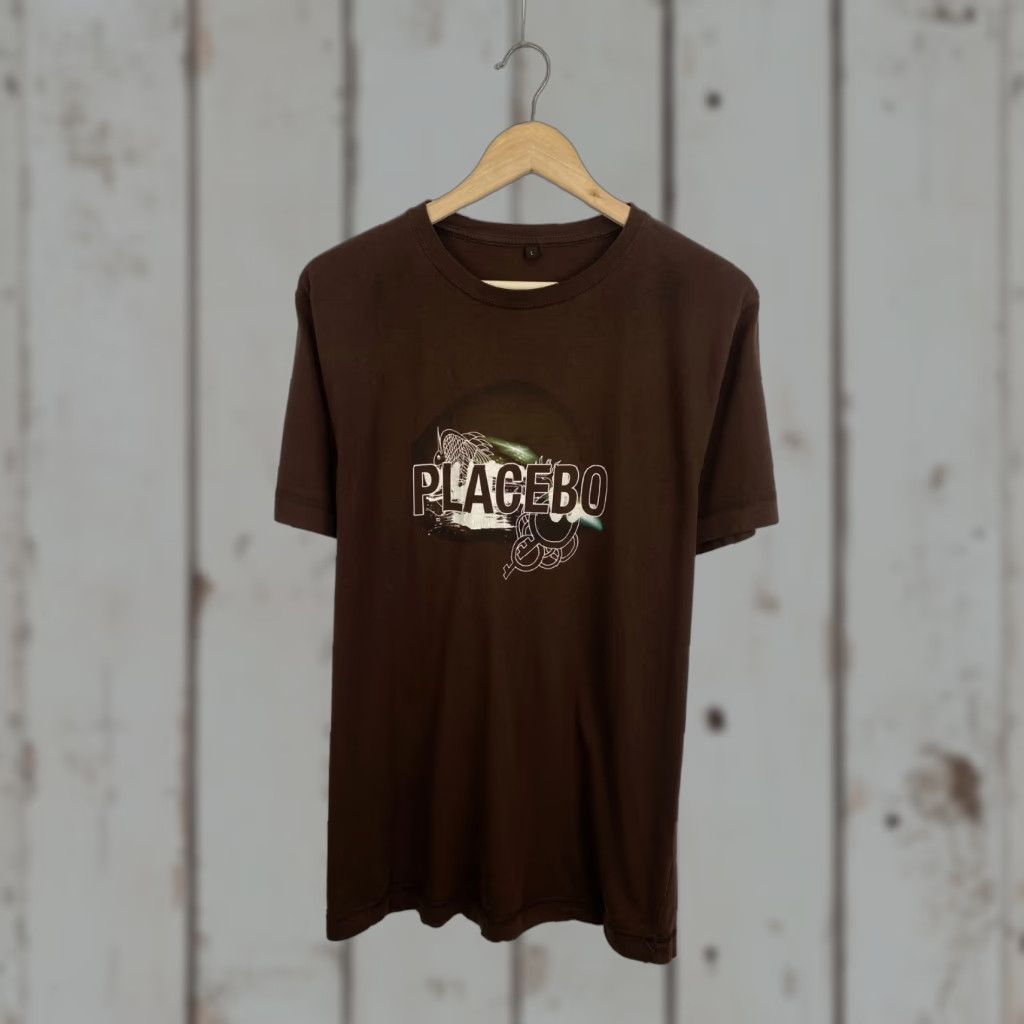 Vintage VINTAGE Placebo Shirt Mens L Brown Band Indie Rock Tee Size US L / EU 52-54 / 3 - 1 Thumbnail