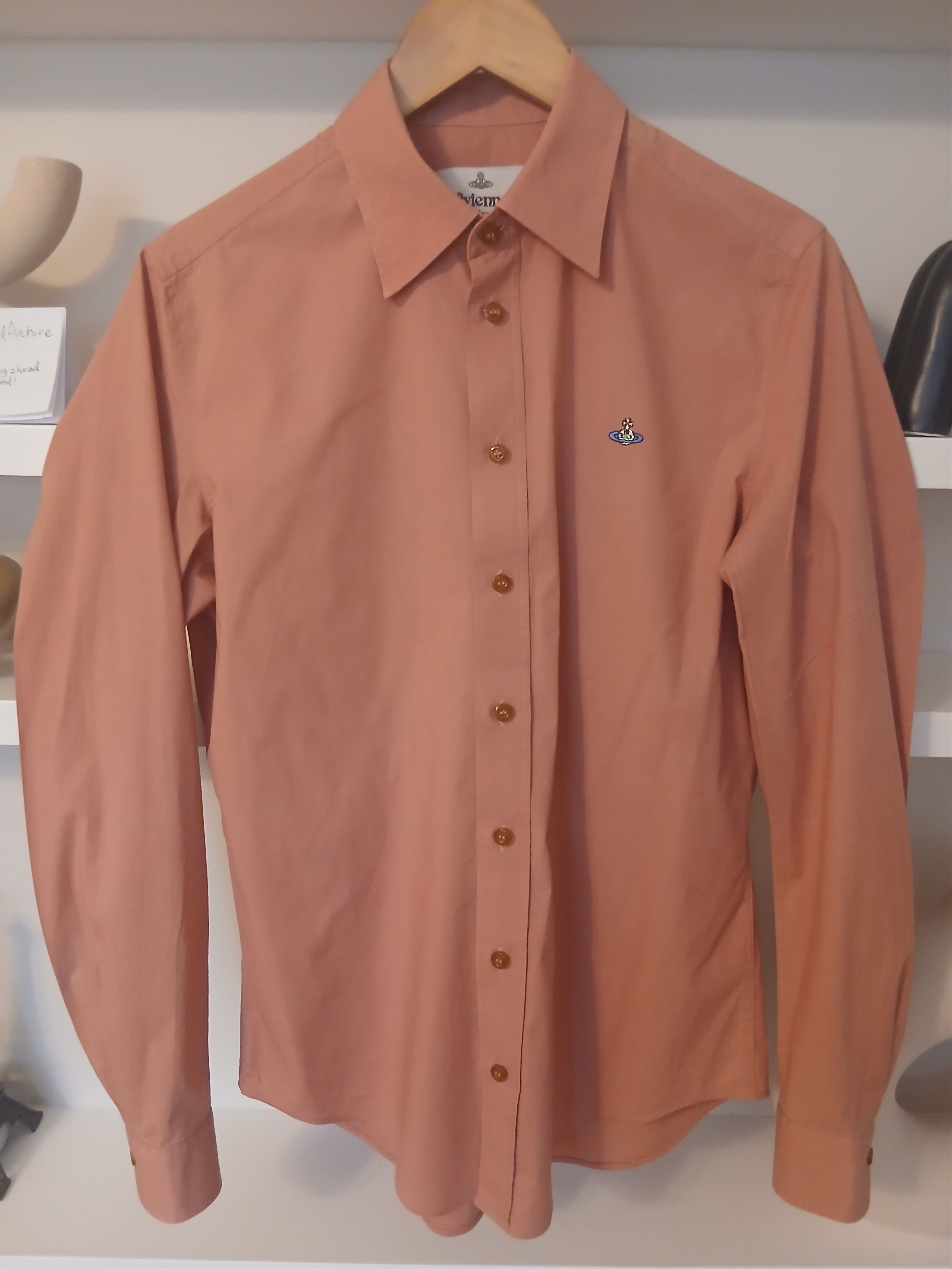 Vivienne Westwood Archive | Vivienne Westwood Embroidered Orb Slim Shirt 46 S Size 46S - 1 Thumbnail