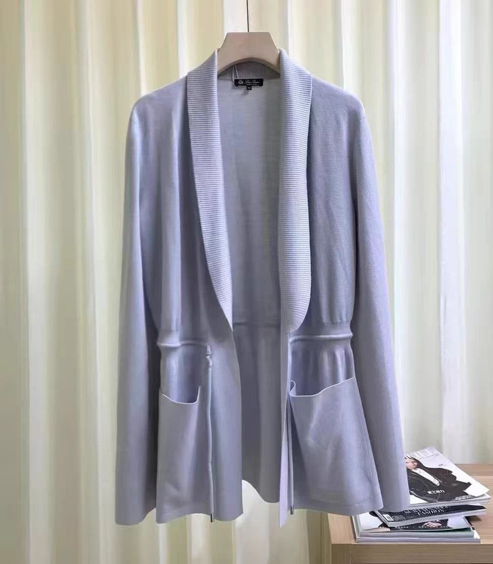 Loro Piana Loro Piana cashmere drawstring cardigan 42 AC836 Size M / US 6-8 / IT 42-44 - 6 Thumbnail