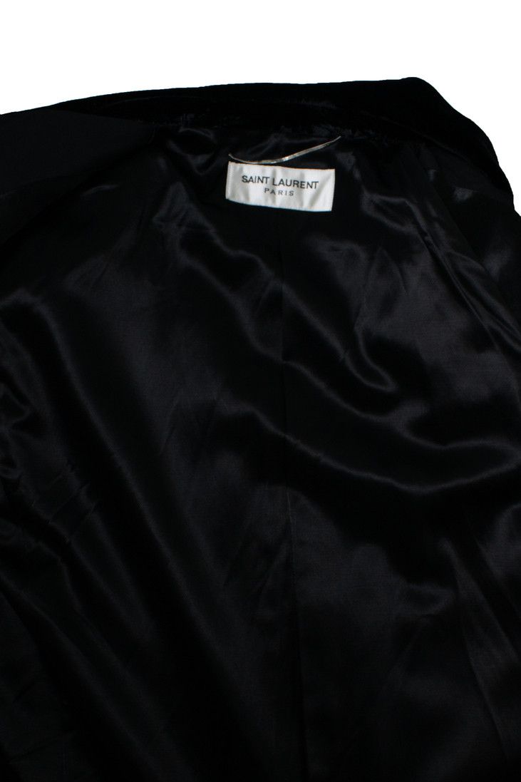Saint Laurent Paris Saint Laurent, long blazer with velvet revert 2017 Size 50R - 9 Thumbnail