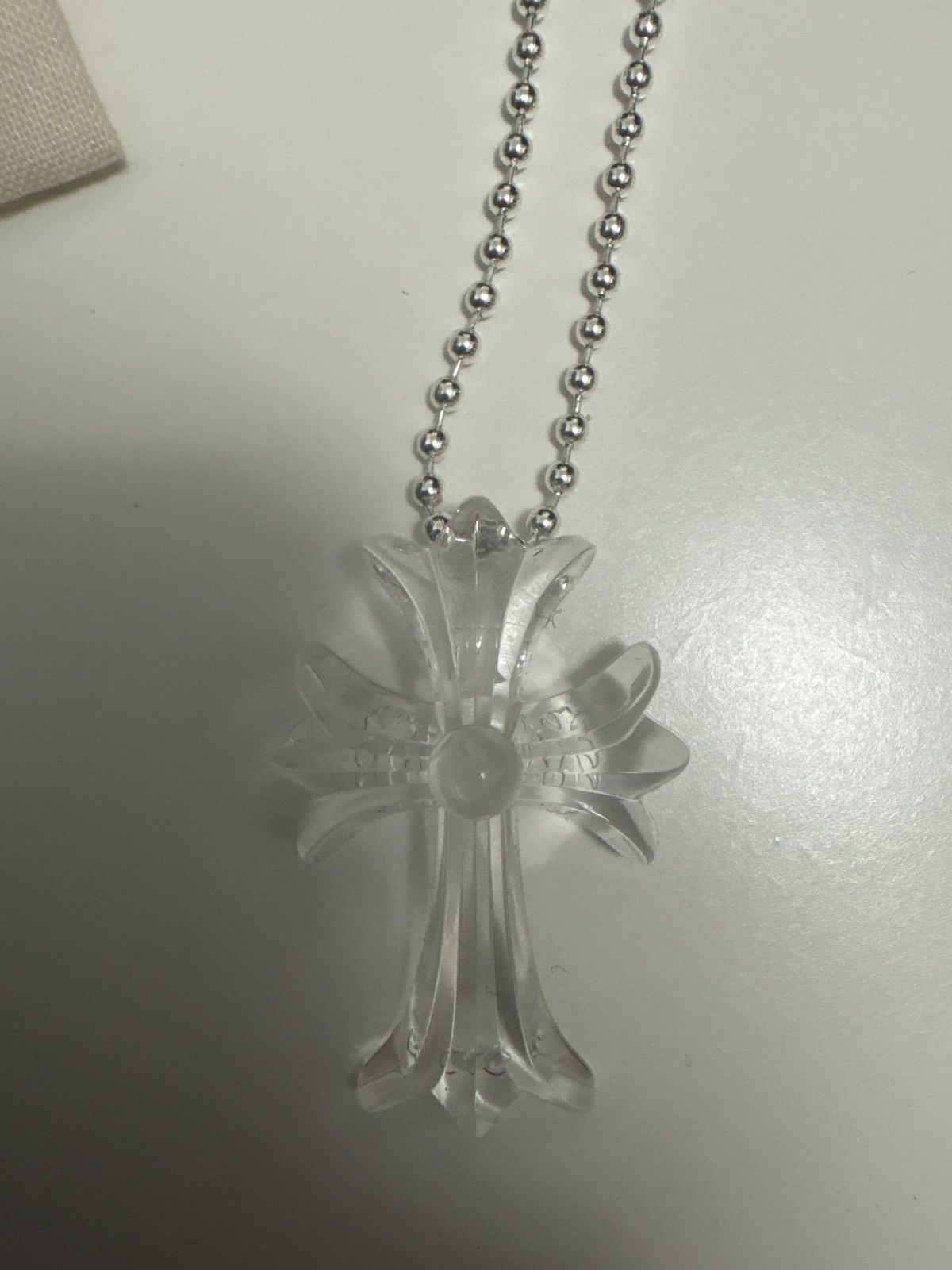 Chrome Hearts Chrome Hearts Clear Cross Pendant Necklace – Acrylic Cross Size ONE SIZE - 4 Thumbnail