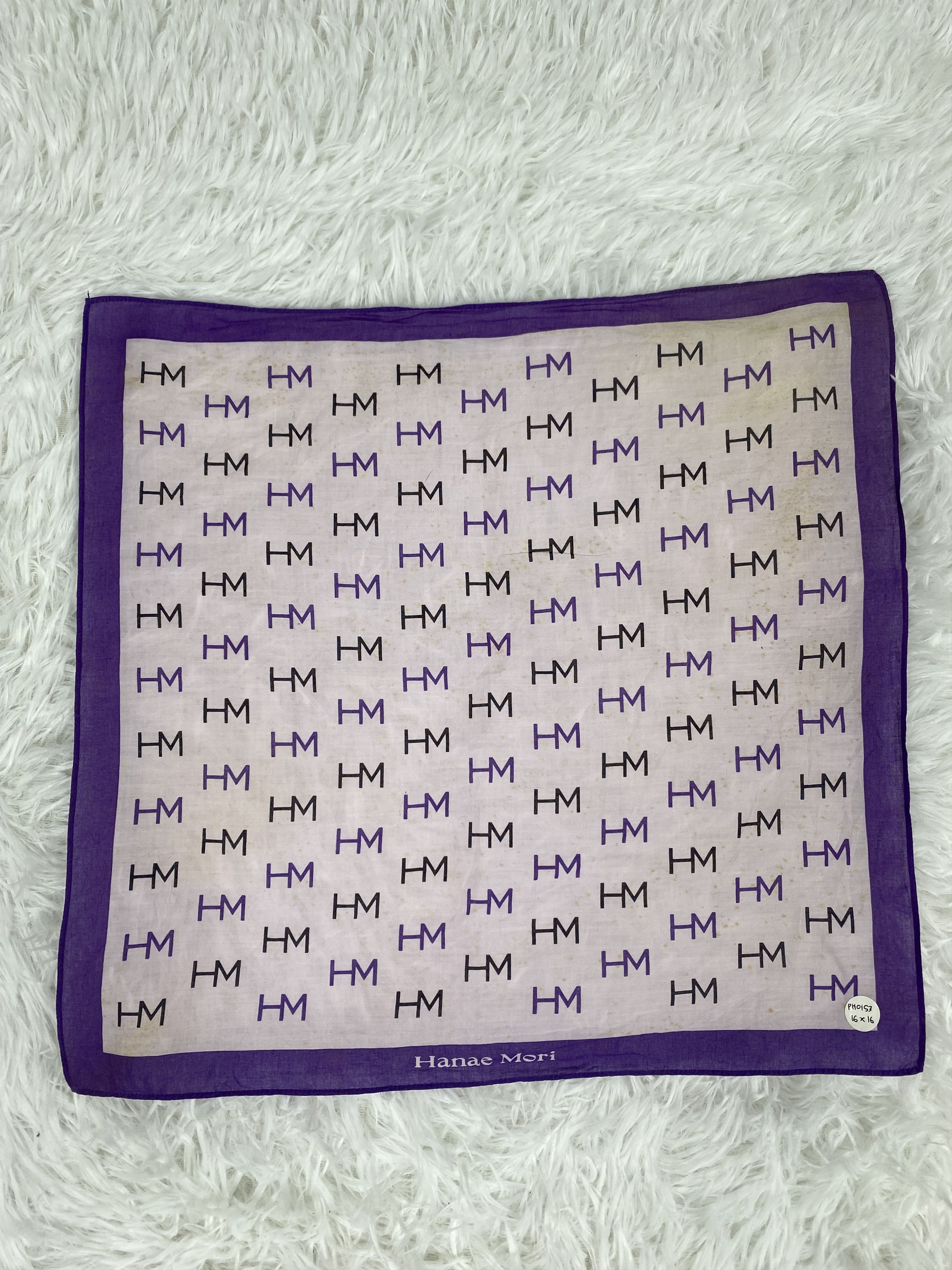 Hanae Mori Vintage Hanae Mori Handkerchief PH0153 Size ONE SIZE - 4 Thumbnail