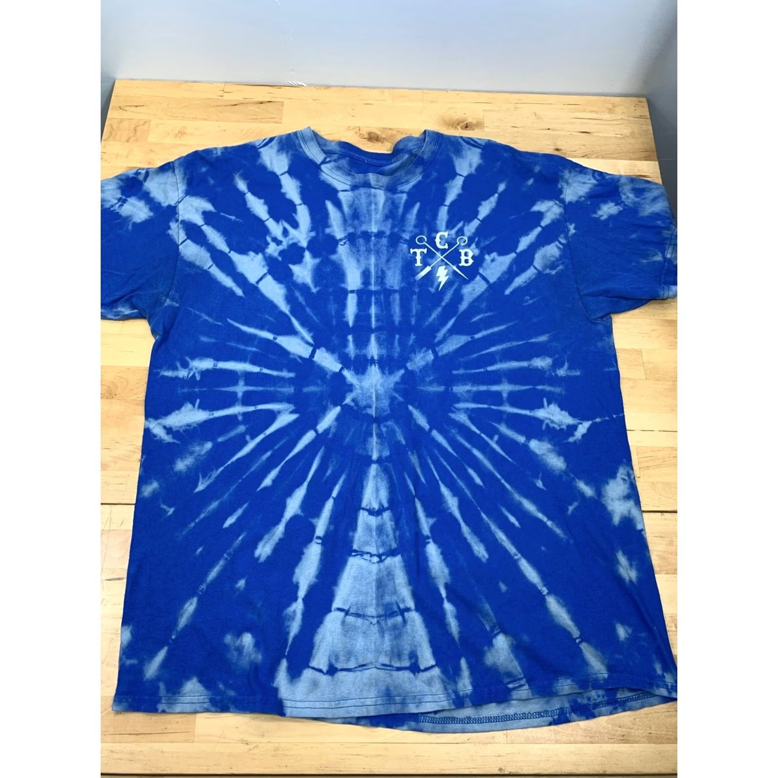 Vintage Mens Tye Dye Blue T Shirt Short sleeve Size XL San Diego Supply Shirt 1712 90s Crew Neck Short Sleeve Logo Diego Supply XL Men Blues Size US XL / EU 56 / 4 - 3 Thumbnail