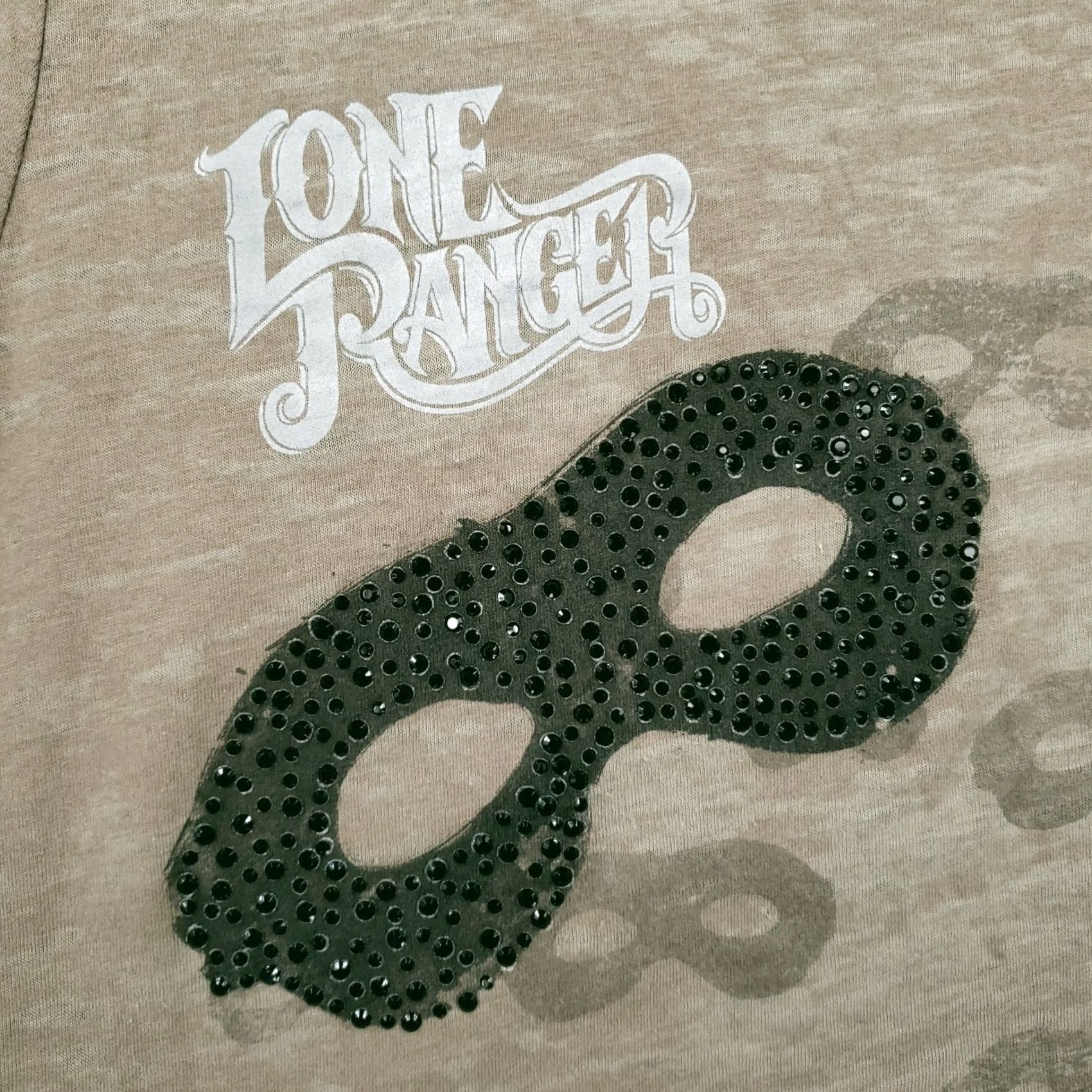 Disney Disney Womens XL Brown Cotton T Shirt Lone Ranger Embellished Casual Mexico Size XL / US 12-14 / IT 48-50 - 4 Thumbnail