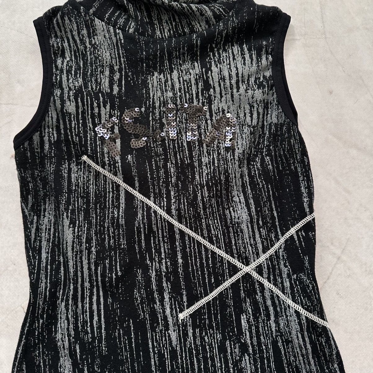 Hysteric Glamour 00s Freesoul Painted Glitter Tank Top Miss Sixty Style Size S / US 4 / IT 40 - 3 Thumbnail