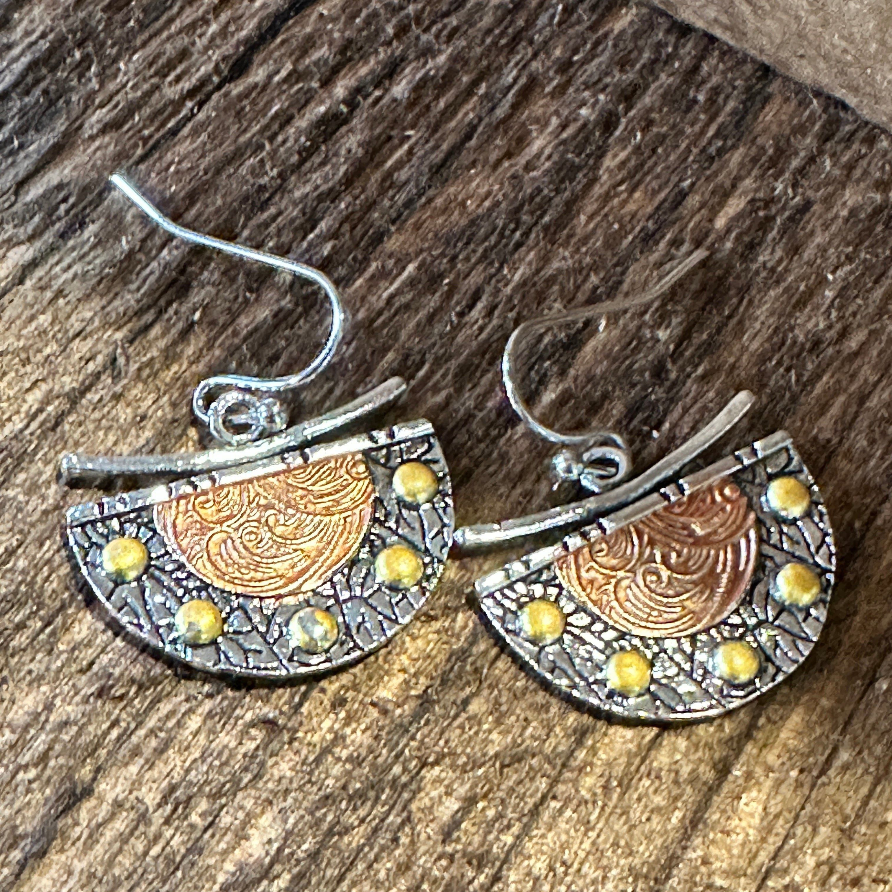 Other Handcrafted Bohemian Chic Copper Dangle Earring, Retro Ethni Size ONE SIZE - 8 Thumbnail