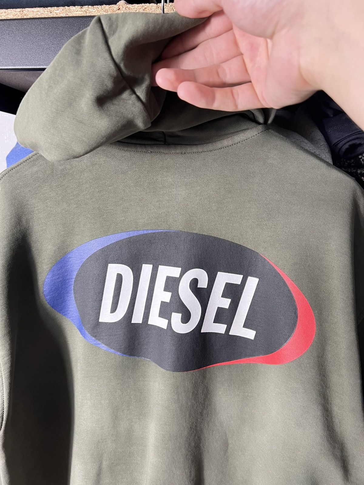 Diesel 🔥NWT Diesel Smile in Life Washed Logo Hoodie Olive Green L Size US L / EU 52-54 / 3 - 4 Thumbnail