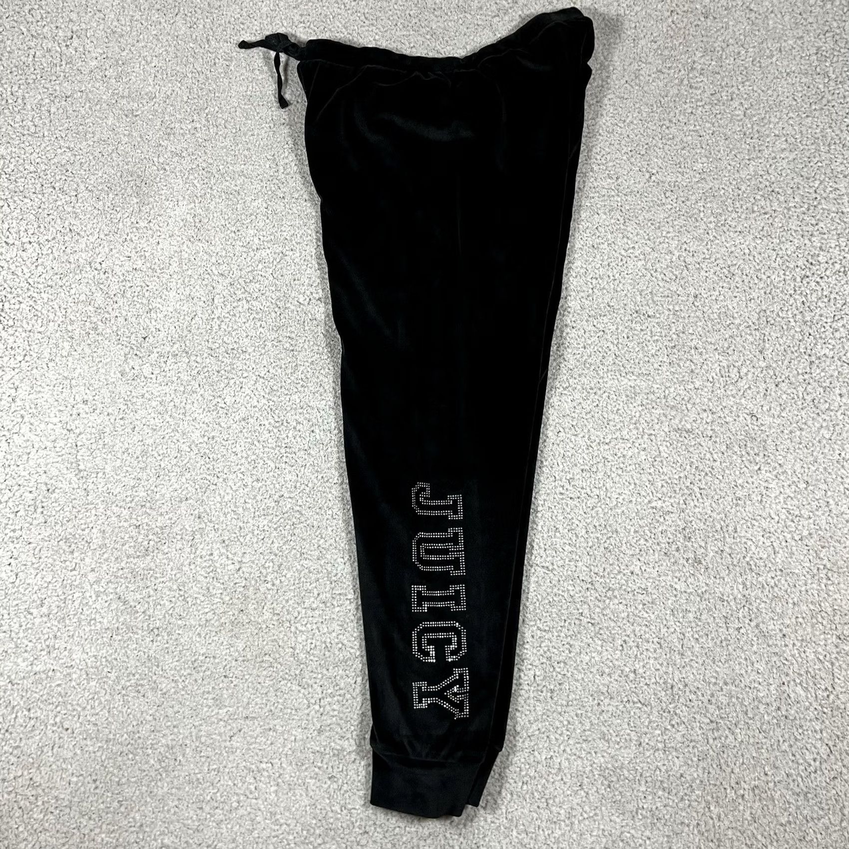 Juicy Couture Juicy Couture Joggers Womens S Black Velour Rhinestone Y2K Sweatpants Bottom Size 28" / US 6 / IT 42 - 7 Thumbnail