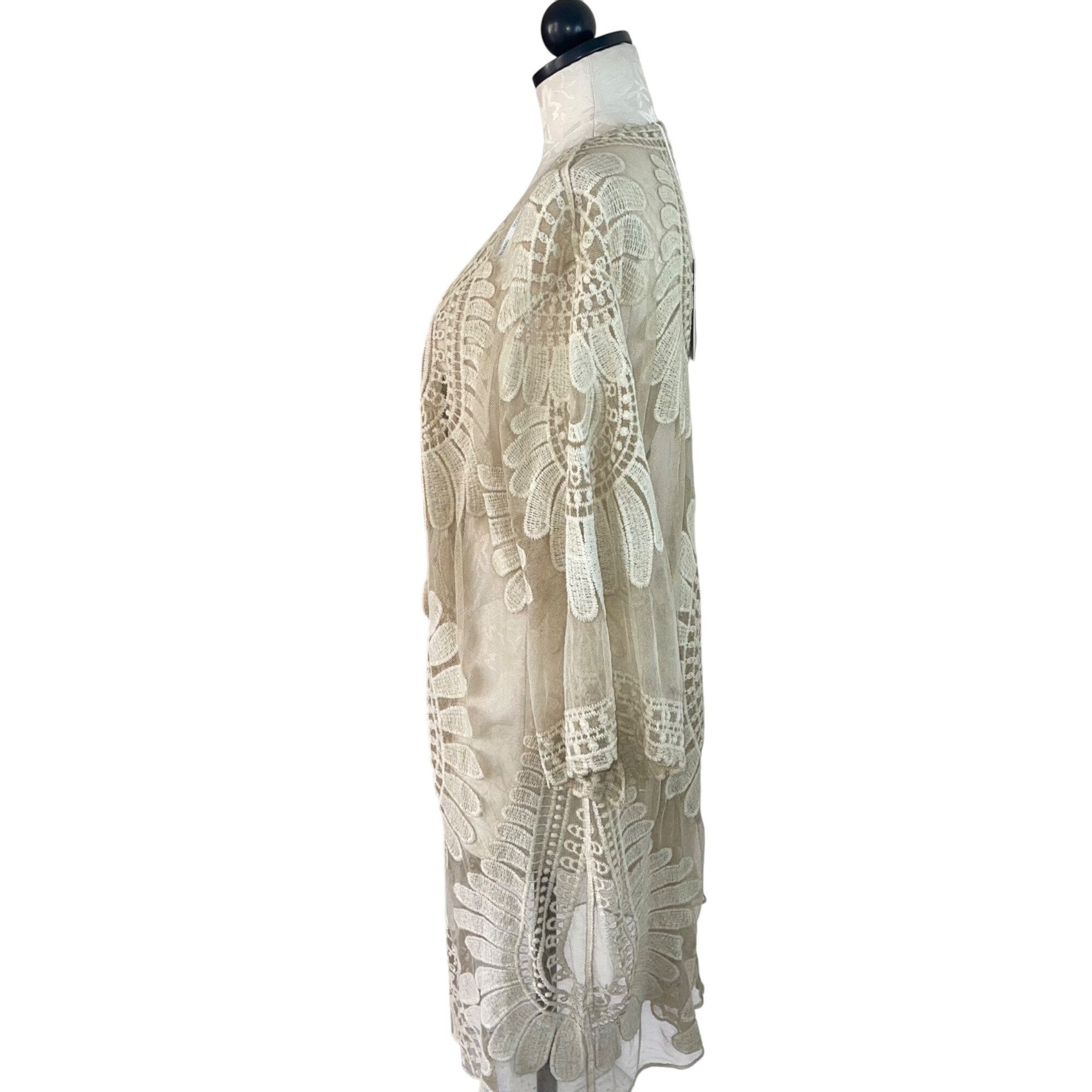 Other Blue Island Womens Cover Up Size Large Beige Swim Size ONE SIZE - 3 Thumbnail