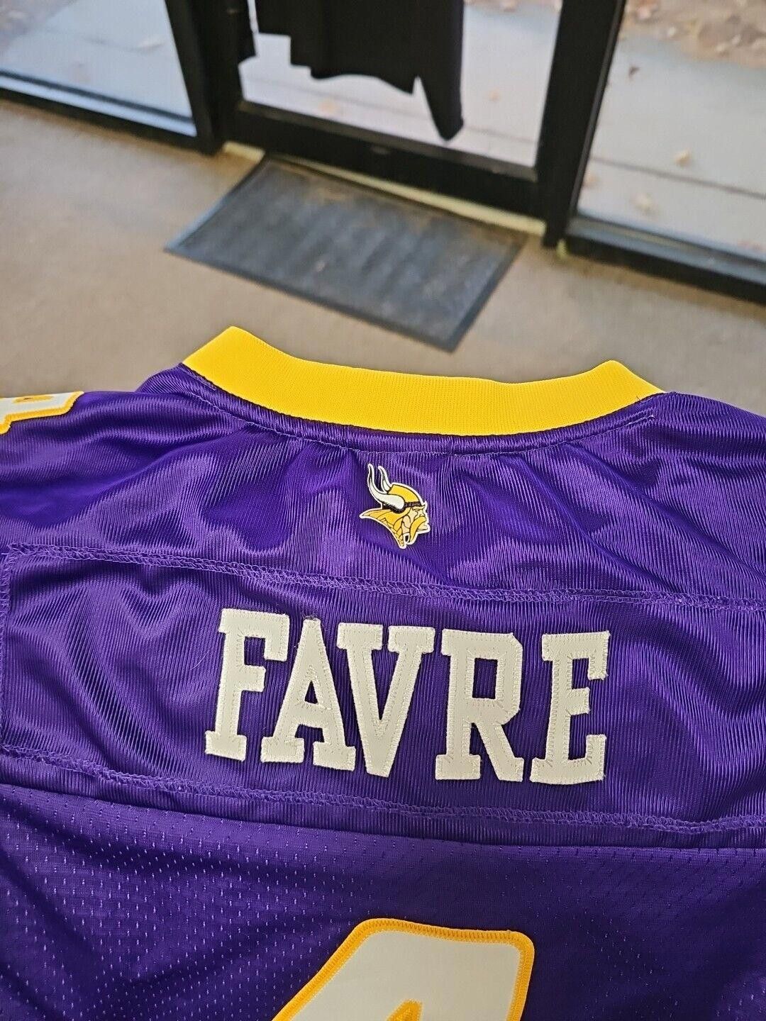 Reebok Brett Favre Vikings Reebok Jersey Youth L 18-20 Purple NFL Size ONE SIZE - 7 Thumbnail