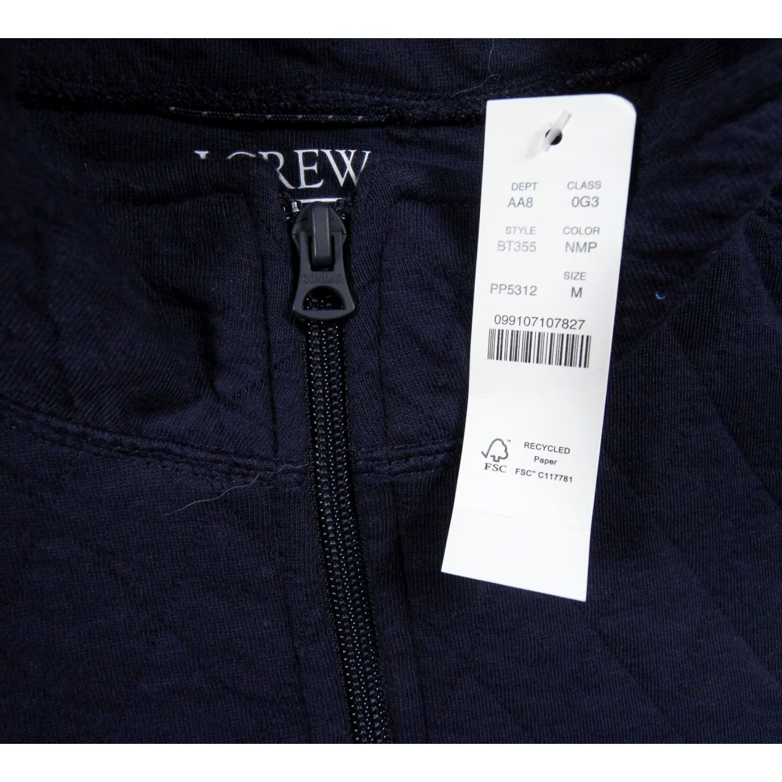 J.Crew JCrew Sweatshirt Mens Medium Green Colorblock Quilted 1/4 Zip Sweater NEW Size US M / EU 48-50 / 2 - 5 Thumbnail