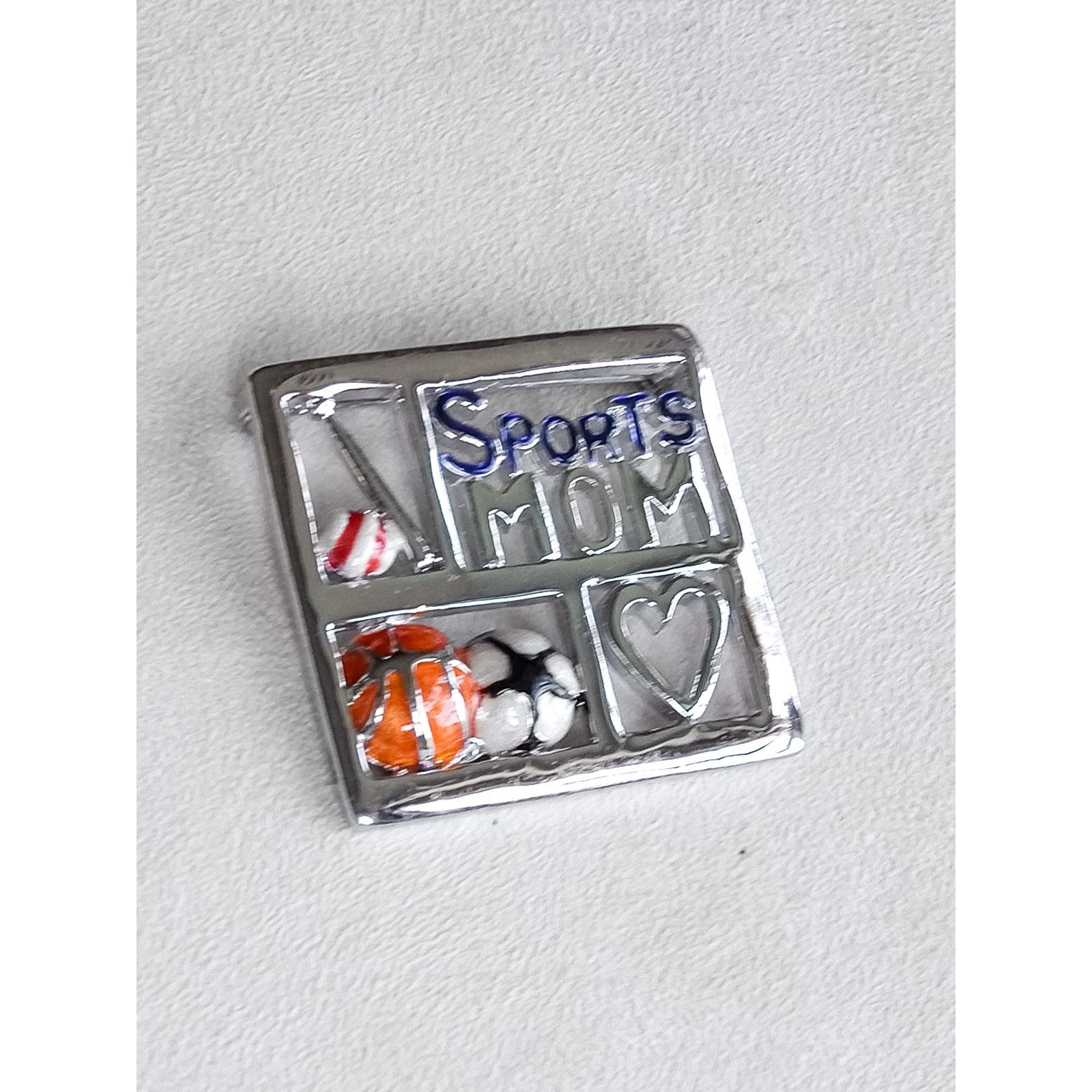 The Unbranded Brand Vintage Sports Mom Square Pin Soccer Football Balls Size ONE SIZE - 2 Thumbnail