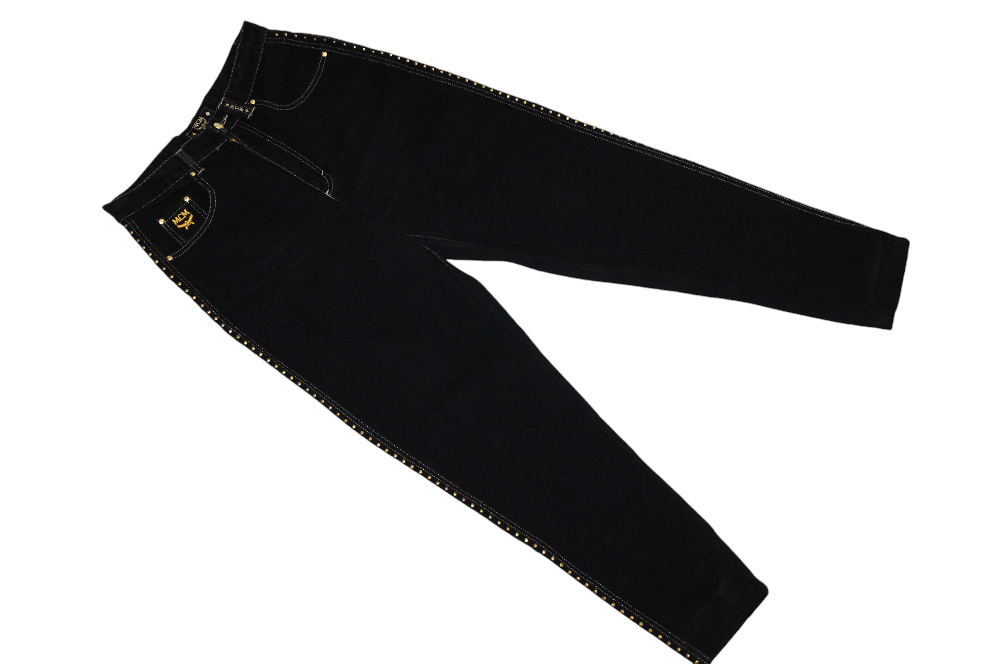 MCM RARE🔥90's MCM Studded Gold Taper Baggy Jeans Size US 32 / EU 48 - 7 Thumbnail