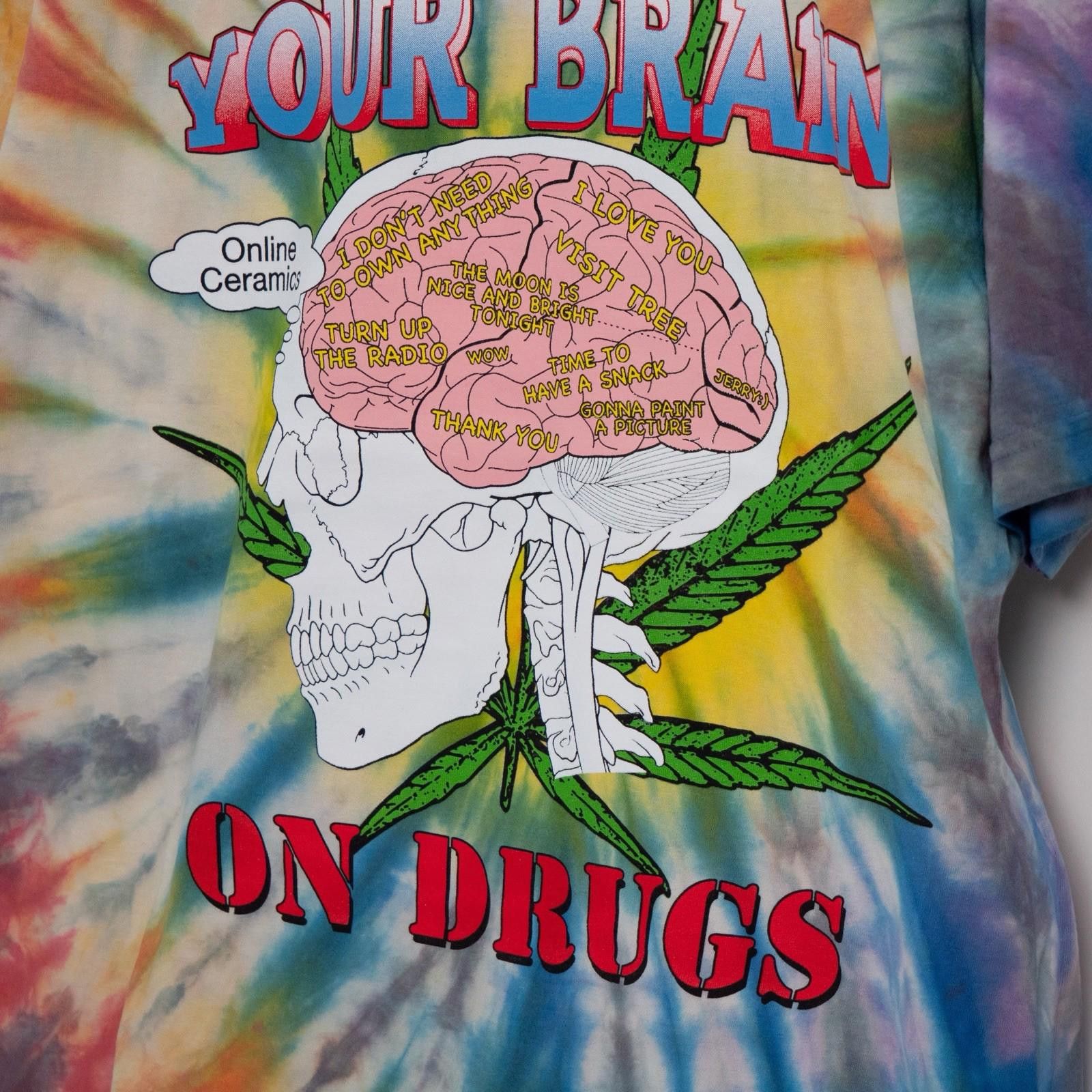 Online Ceramics Online Ceramics This Is Your Brain On Drugs Tie Dye Shirt L Size US L / EU 52-54 / 3 - 5 Thumbnail