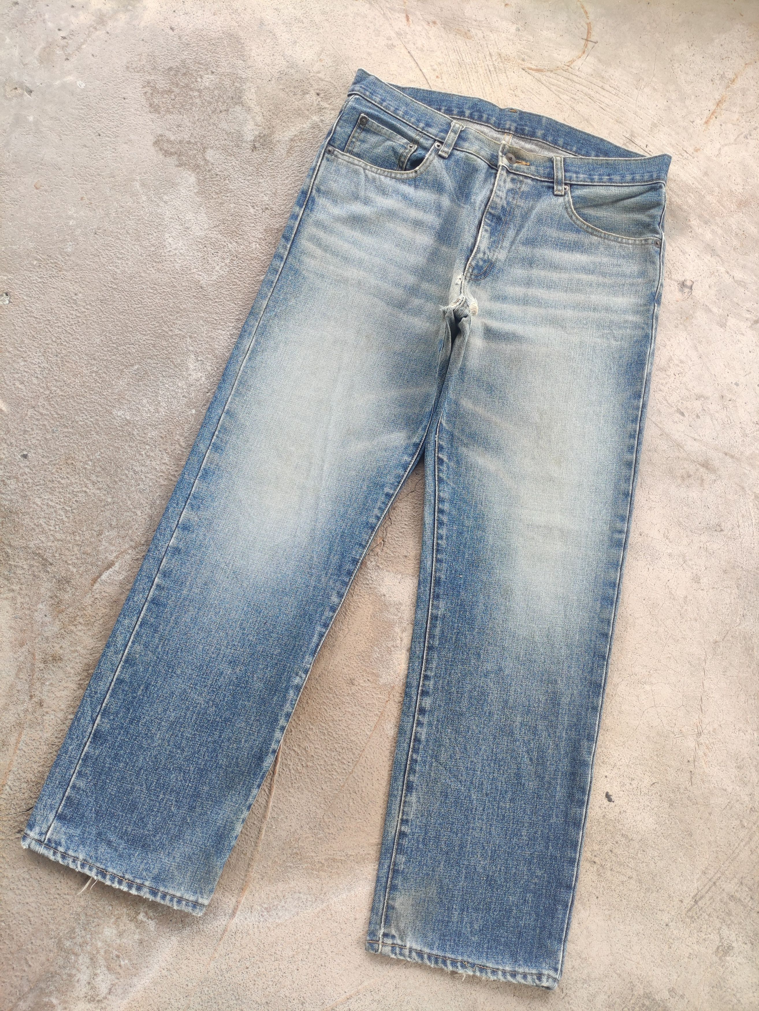 Japanese Brand Vintage Japanese Jean Distressed Faded Denim Pants Size US 35 - 2 Thumbnail