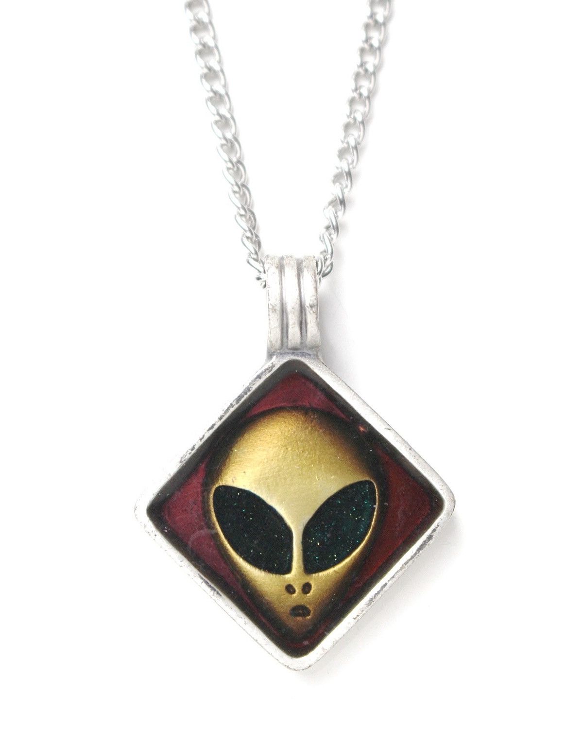 Vintage 2000S BICO AUSTRALIA ALIEN HEAD PENDANT STEEL NECKLACE Size ONE SIZE - 2 Thumbnail