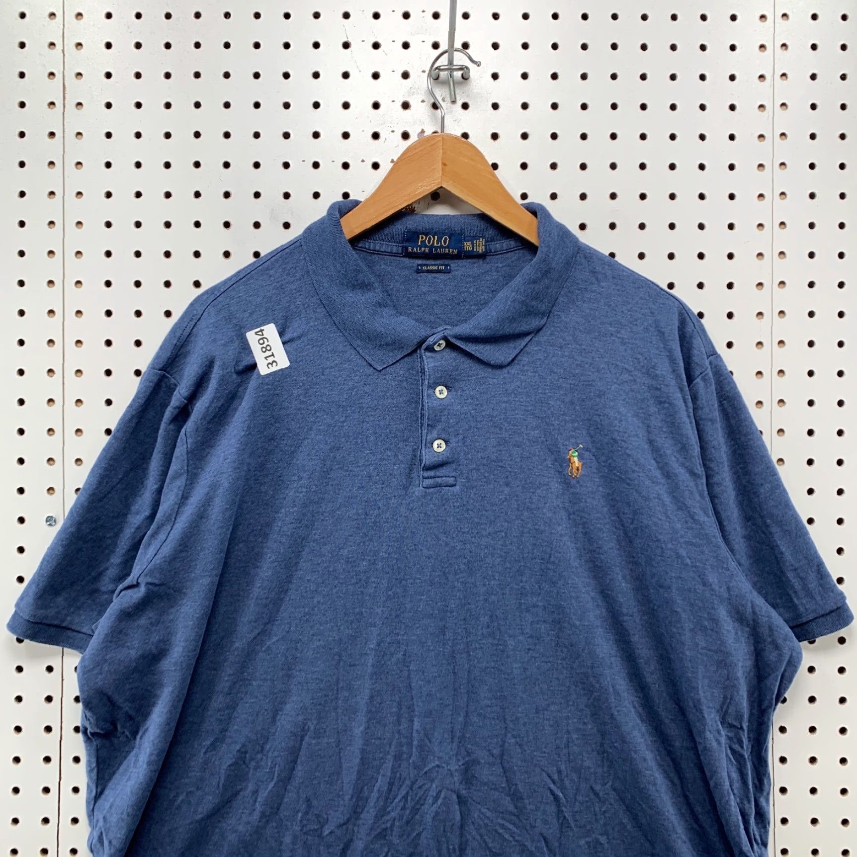 Polo Ralph Lauren Polo Ralph Lauren Shirt Mens 2XL Collared Blue Short Sleeve Brown Pony 27x28.5 Size US XXL / EU 58 / 5 - 6 Thumbnail