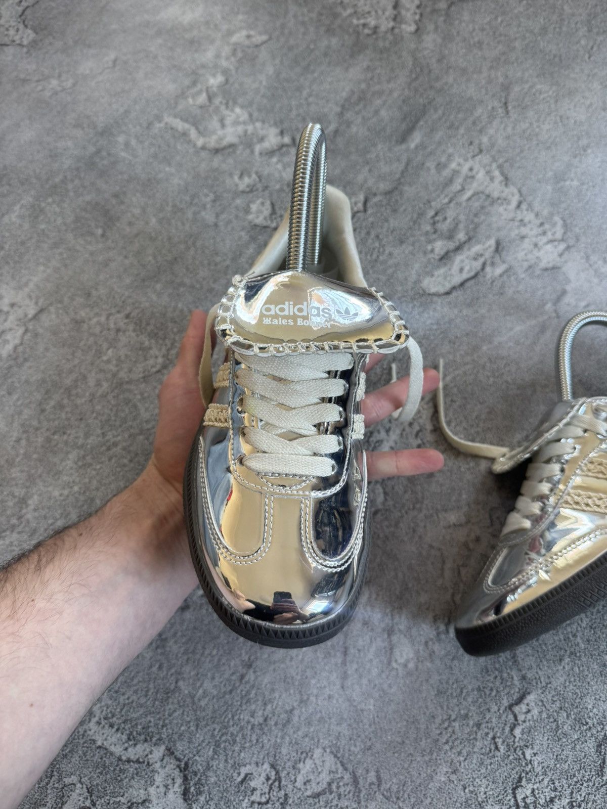 Adidas Wales Bonner & Adidas samba US5 silver metallic low sneakers Size US 5 / IT 35 - 7 Thumbnail