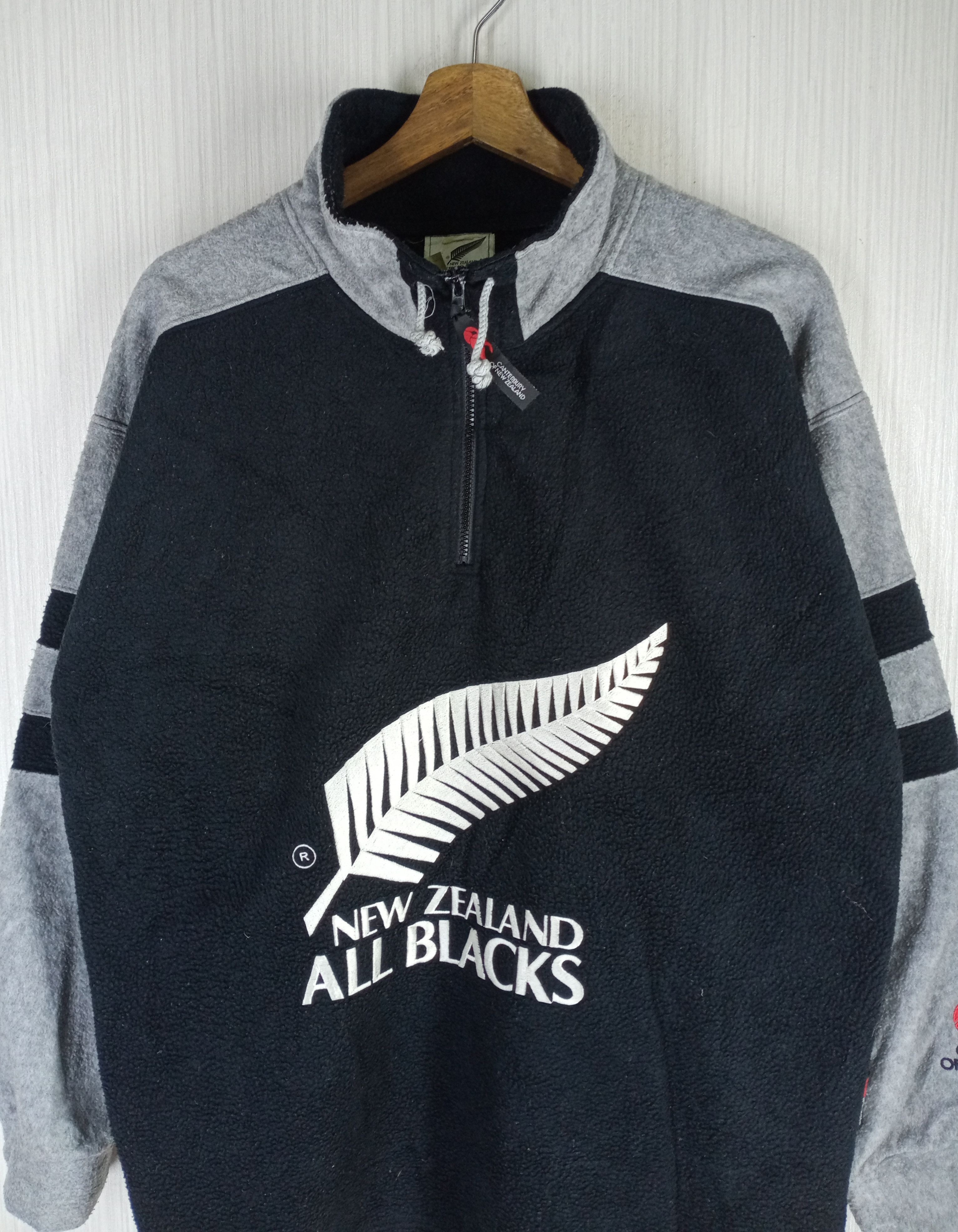 Canterbury of New Zealand Vintage Canterbury Steinlager All Black Half Zipper Fleece Size US M / EU 48-50 / 2 - 3 Thumbnail