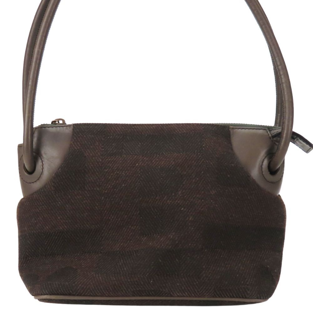 Bally Bally Handbag Wool Leather Shoulder Bag Leather Shoulder Bag in Brown, Women's