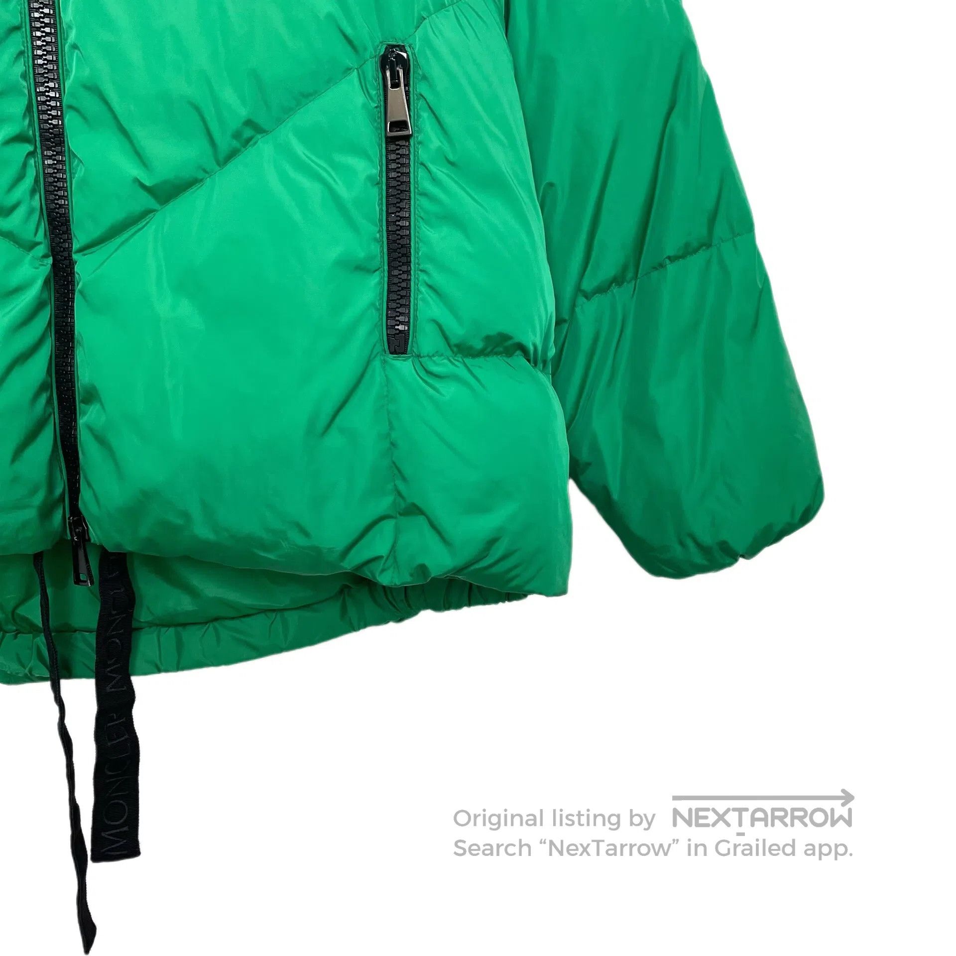 Moncler Moncler Green Logo Patch Hooded Drawstring Zipper Long Sle Size US XS / EU 42 / 0 - 4 Thumbnail