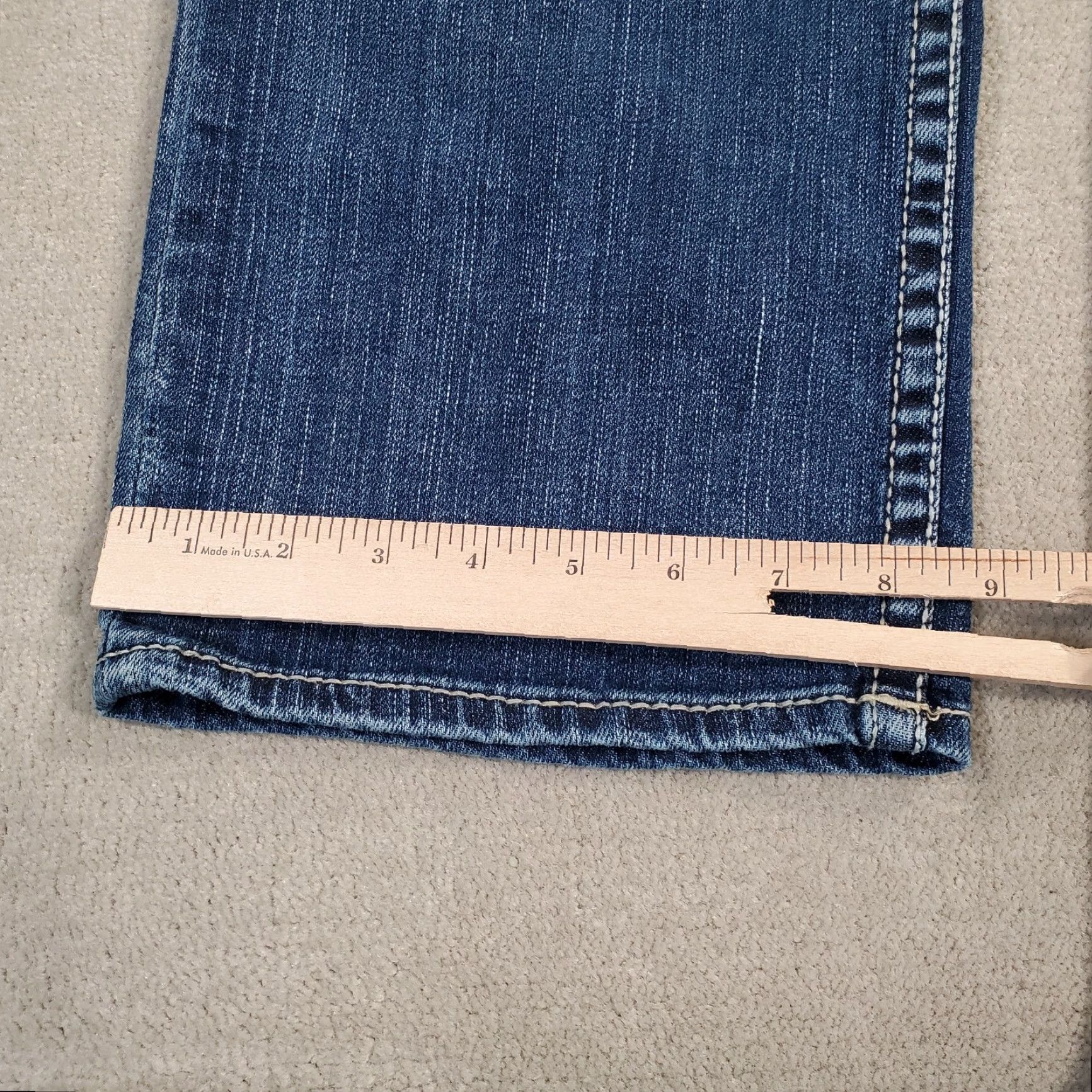 Vintage BKE Tyler Jeans Mens 38 S Blue Medium Wash Denim Solid Straight Leg Buckle Faded Size US 38 / EU 54 - 6 Thumbnail