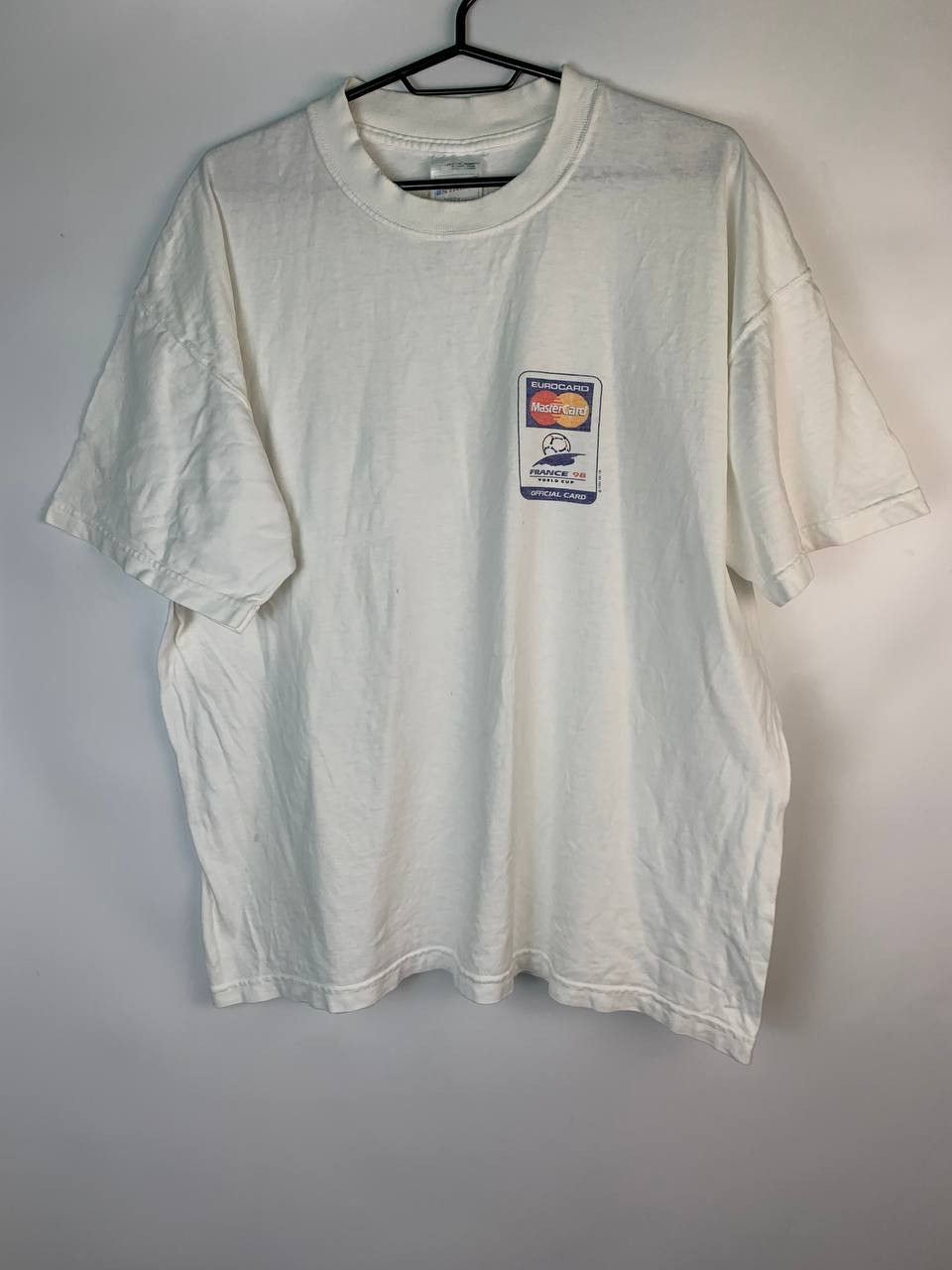 Vintage FIFA WORLD CUP 1998 FRANCE FOOTBALL COTTON TEE SHIRT JERSEY Size US XL / EU 56 / 4 - 1 Thumbnail