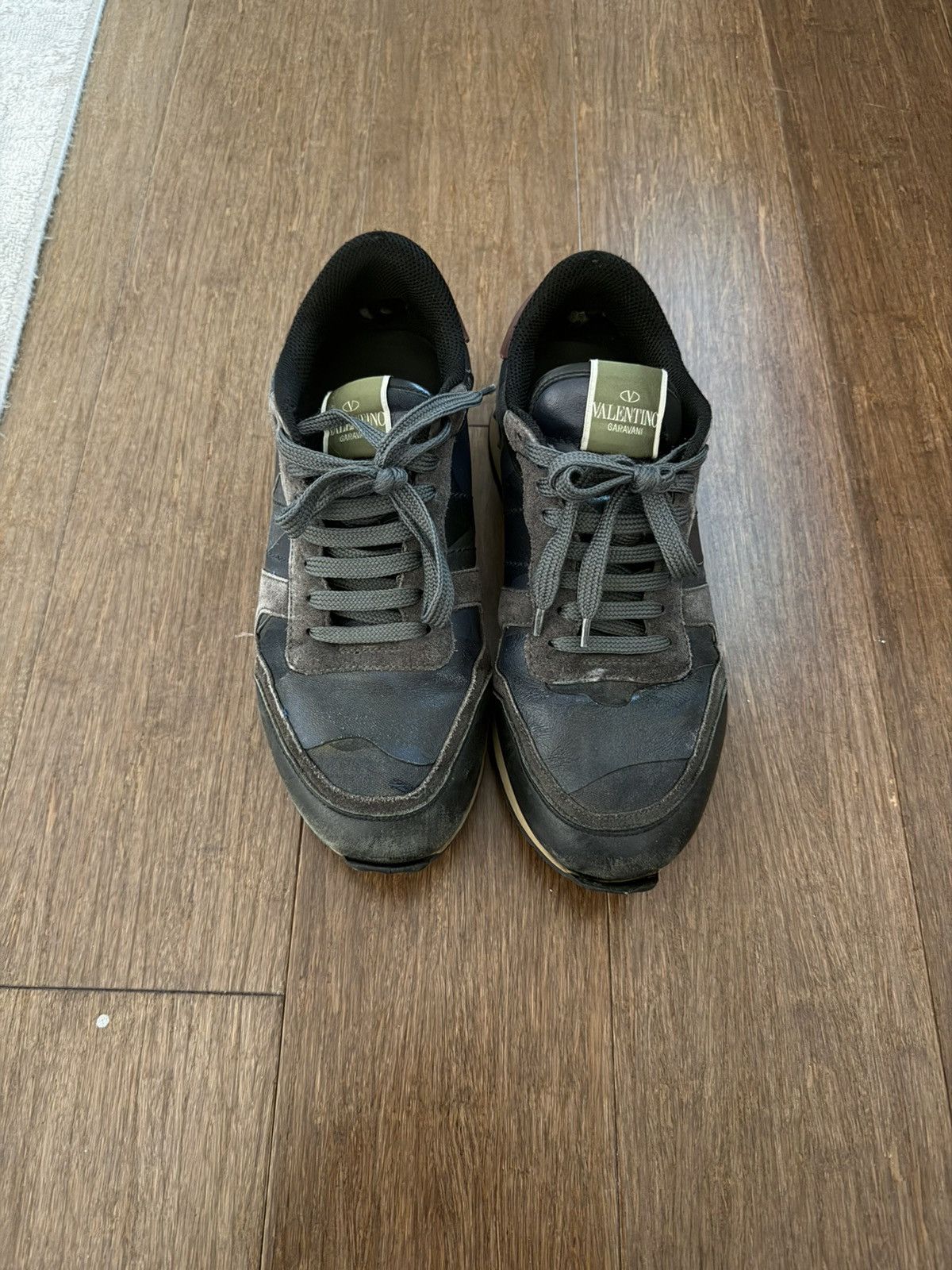 Valentino Valentino Garavani Rockrunner Camouflage Lace-Up Sneakers Size US 7 / EU 40 - 2 Thumbnail