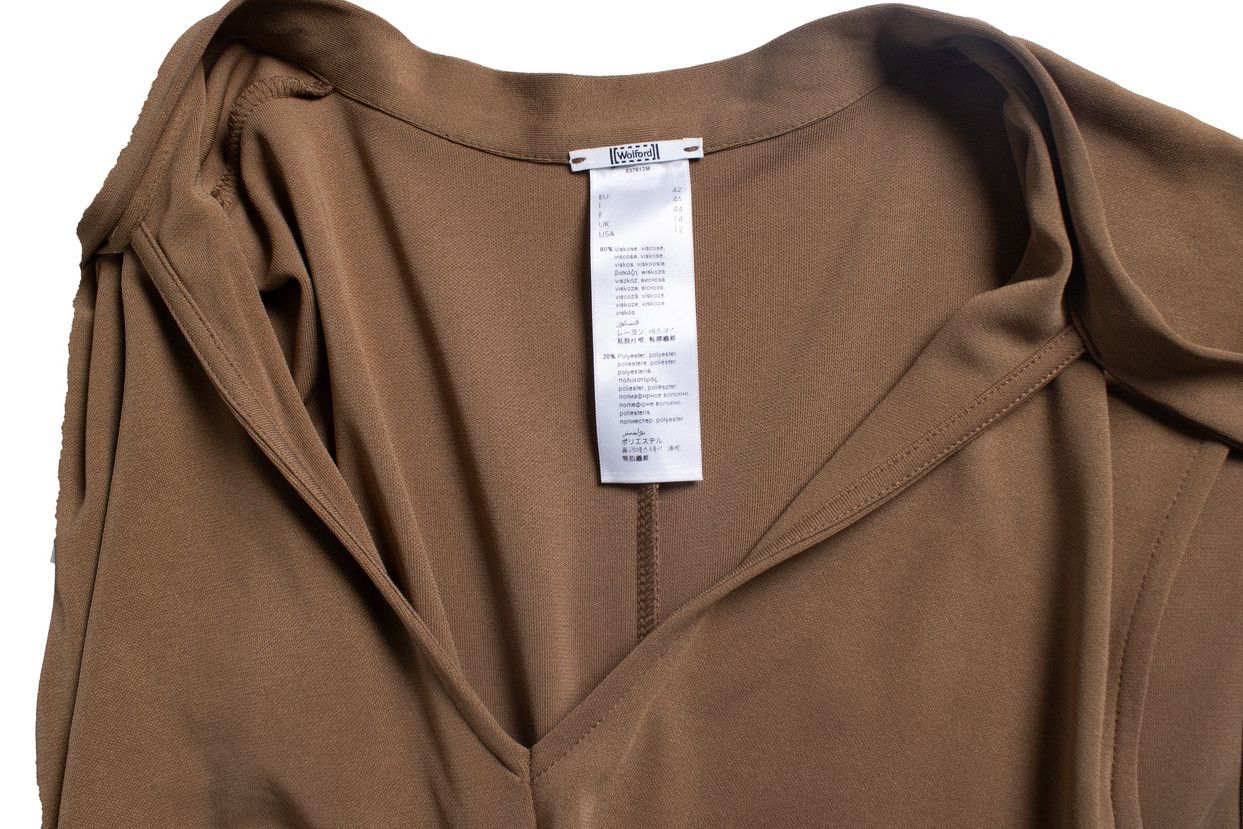 Wolford Wolford, brown draped stretch dress Size L / US 10 / IT 46 - 6 Thumbnail