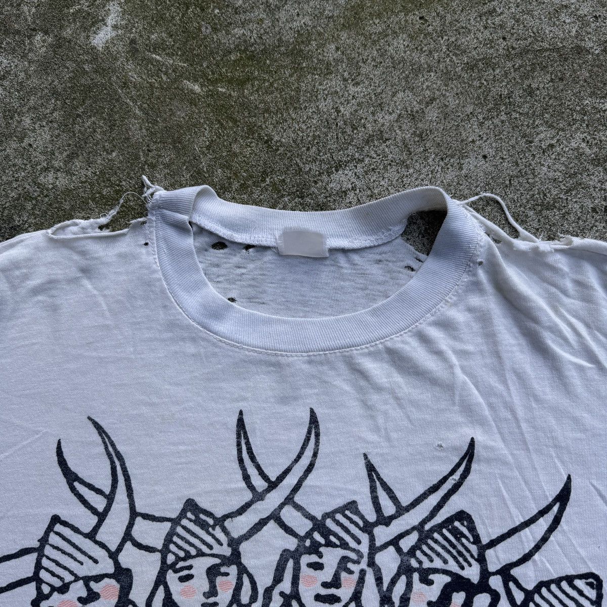 Band Tees Jane Siberry Thrashed Faded Distressed Shirt ERD Grunge Size US XXL / EU 58 / 5 - 5 Thumbnail