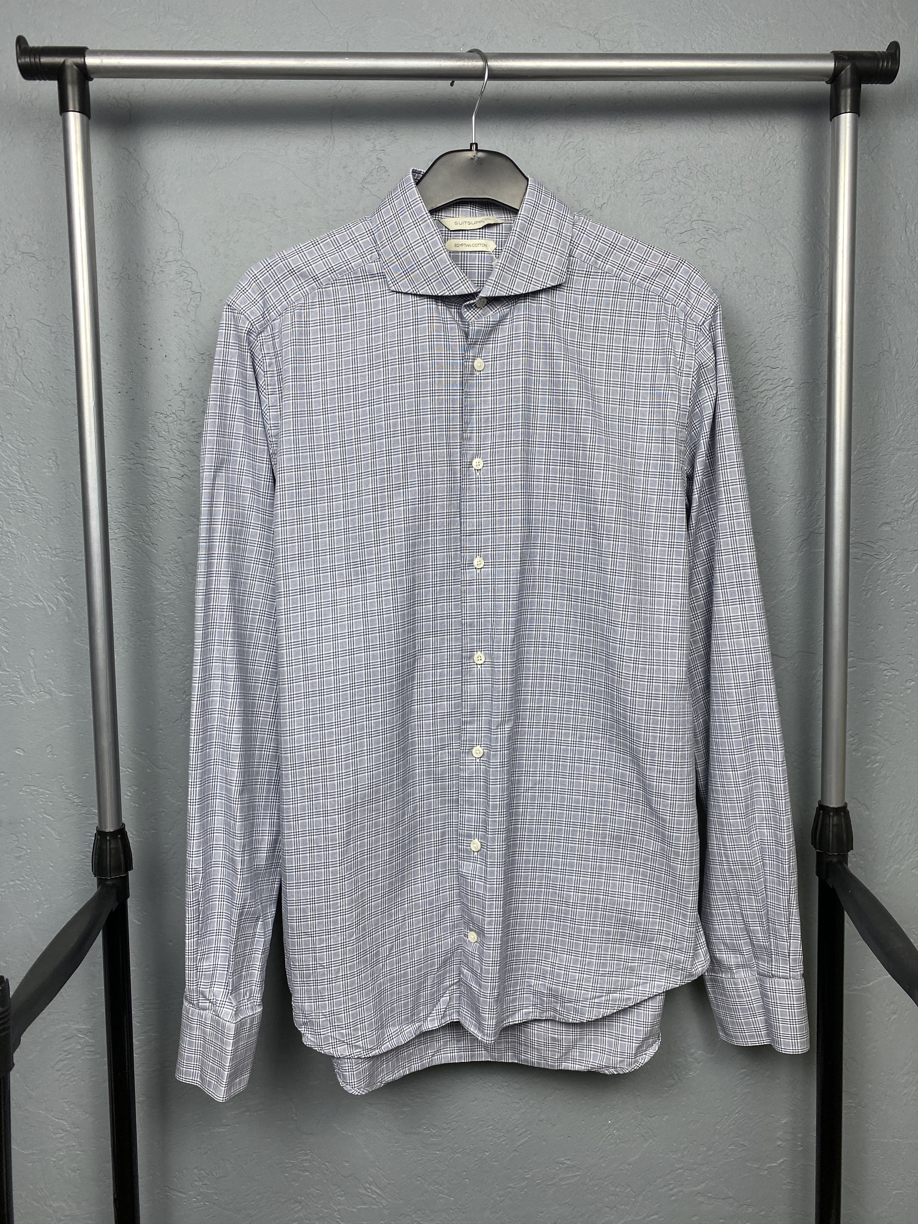 Suitsupply Suitsupply Egyptian Cotton Mens Long Sleeve Shirt Size US L / EU 52-54 / 3 - 1 Thumbnail