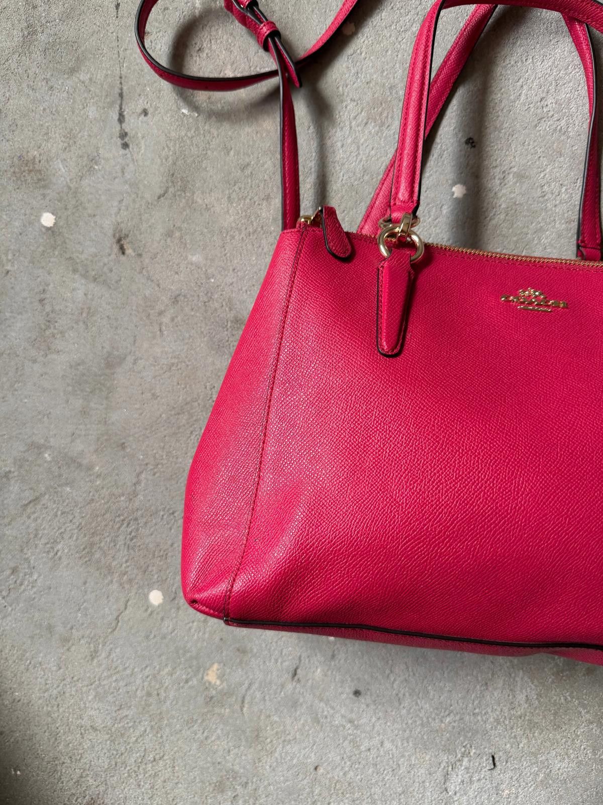 Coach Coach 2Way Crossgrain Christie Shoulder Bag Pink Size ONE SIZE - 2 Thumbnail