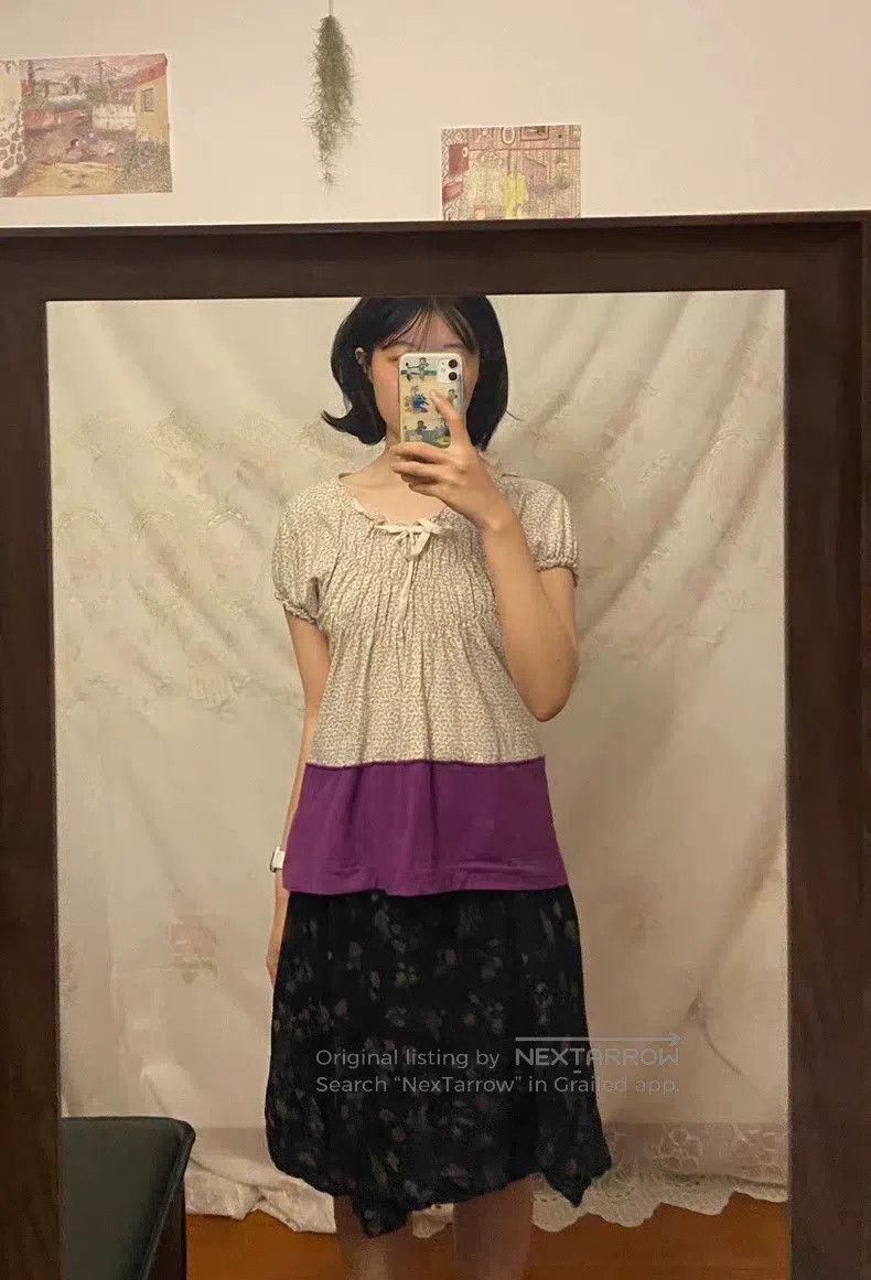 Comme des Garcons Comme des Garcons Floral Assembled Tie-Front Top Size S / US 4 / IT 40 - 2 Thumbnail