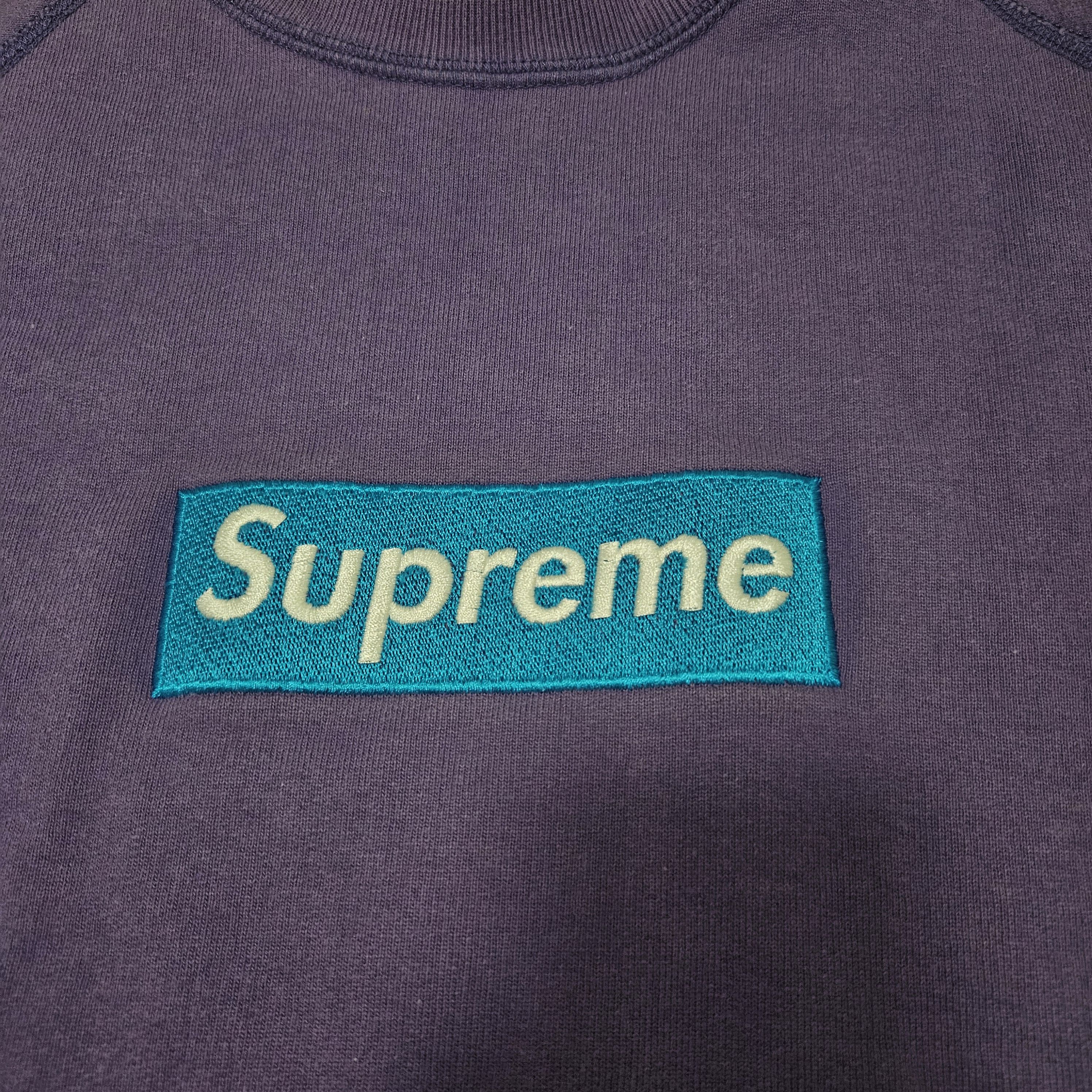 Supreme SUPREME 2006 Teal on Puple Box Logo Crewneck Sweatshirt Size US XL / EU 56 / 4 - 2 Thumbnail
