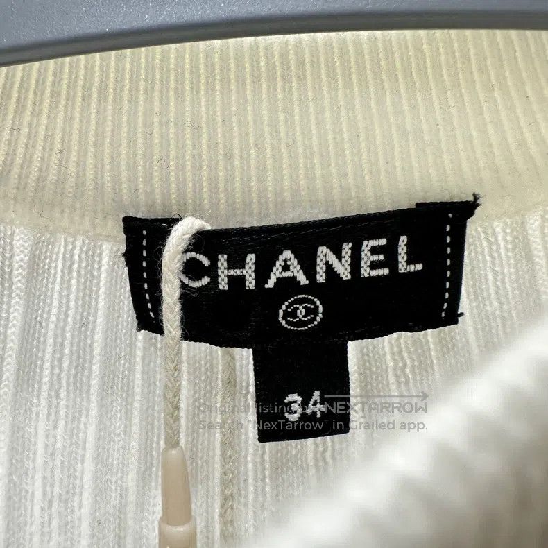 Chanel Chanel Slanget letter knitted short sleeves Size XXS / US 00 / IT 34 - 3 Thumbnail