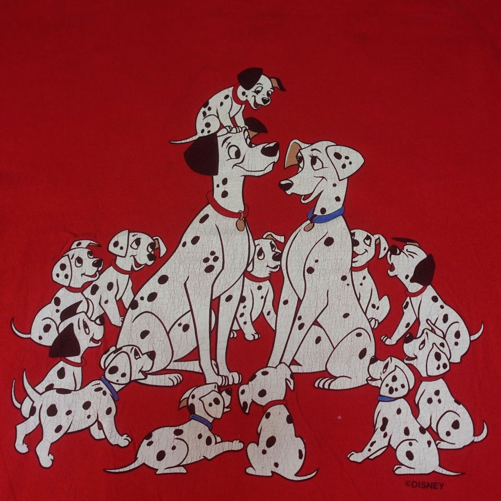 Hanes VINTAGE Disney 101 Dalmatians Shirt Mens L Red Hanes Beefy-T Graphic Print Short Sleeve Pongo Perdita 90s Movie Size US L / EU 52-54 / 3 - 2 Thumbnail
