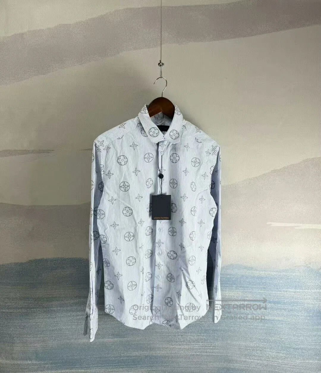 Louis Vuitton Louis Vuitton Light Blue Printed Stripe Shirt. Size US S / EU 44-46 / 1 - 1 Thumbnail