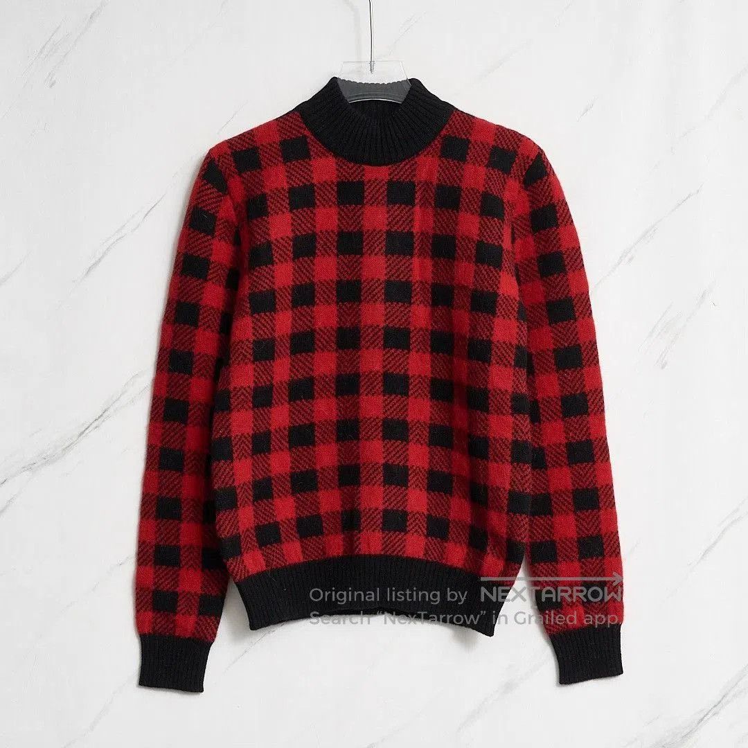 Saint Laurent Paris Saint Laurent Men's Checkered Knit Sweater. Size US M / EU 48-50 / 2 - 1 Thumbnail