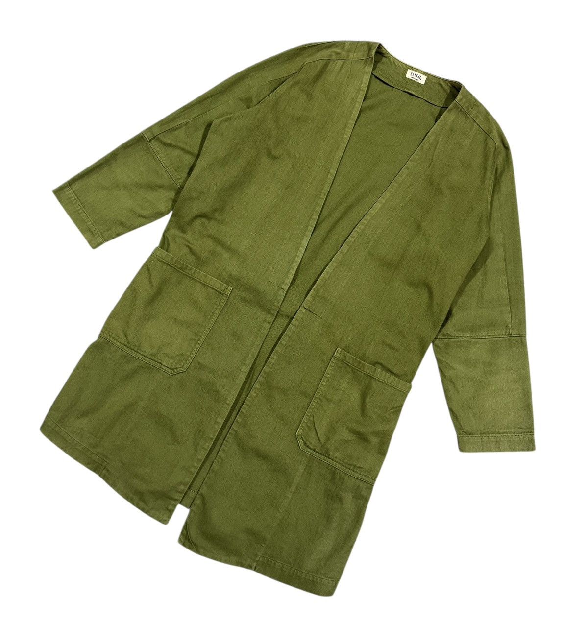 Toyo Enterprises Vtg🔥Domingo Hbt Kimono Cardigan Olive Green Military Style Size US M / EU 48-50 / 2 - 7 Thumbnail