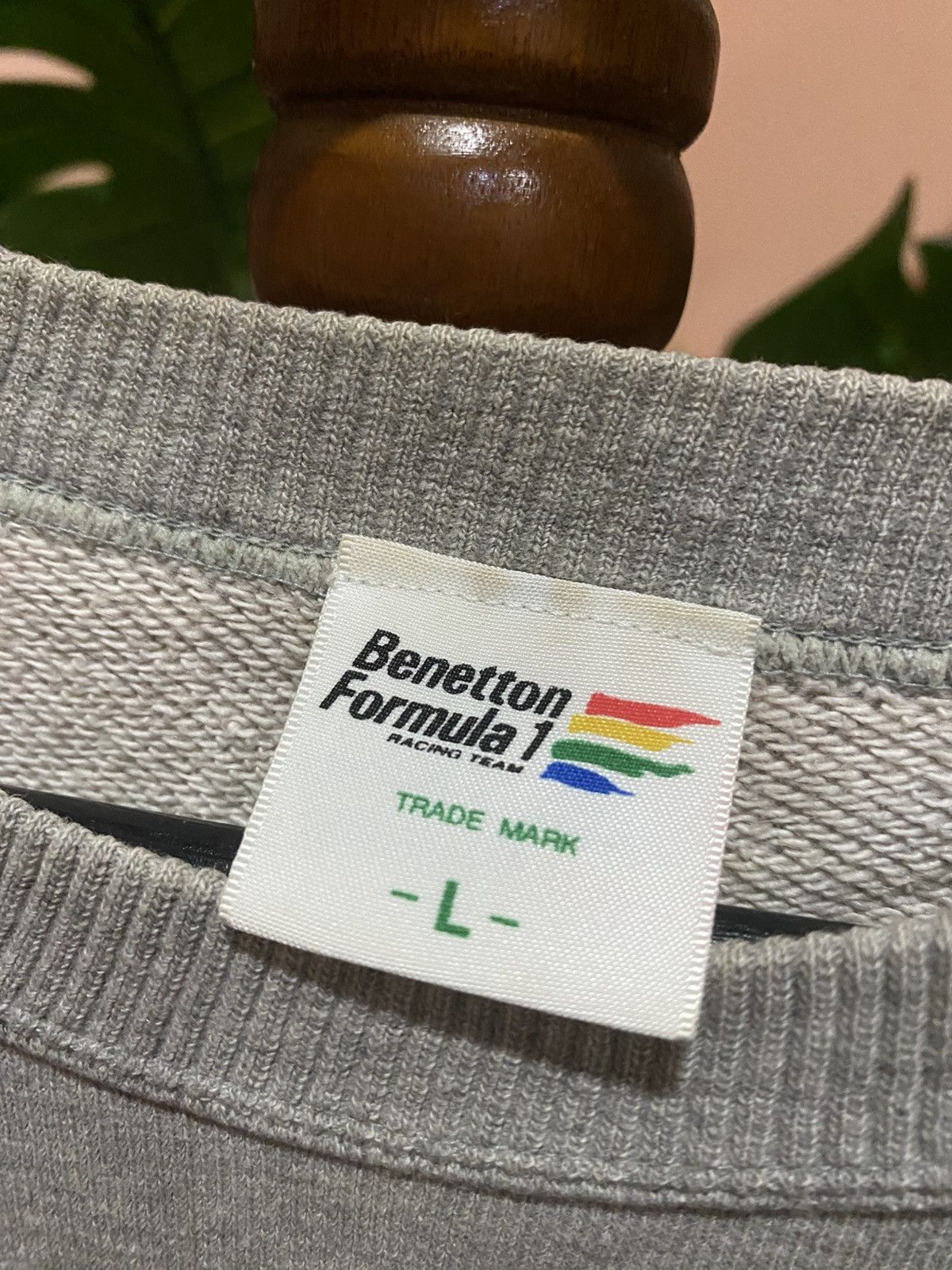 Benetton Vintage Benetton Formula 1 Racing Team Grey Sweatshirt Size US L / EU 52-54 / 3 - 7 Thumbnail