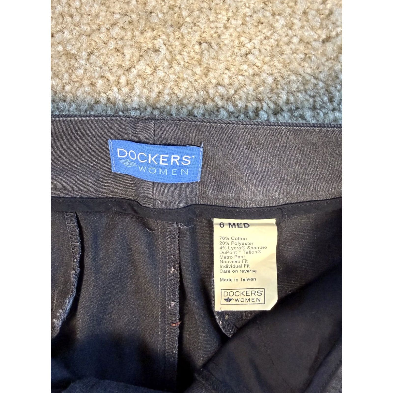 Dockers DOCKERS Women's Metro Trousers Pants Size 6 Gray Straight Leg Stretch Size 28" / US 6 / IT 42 - 5 Thumbnail